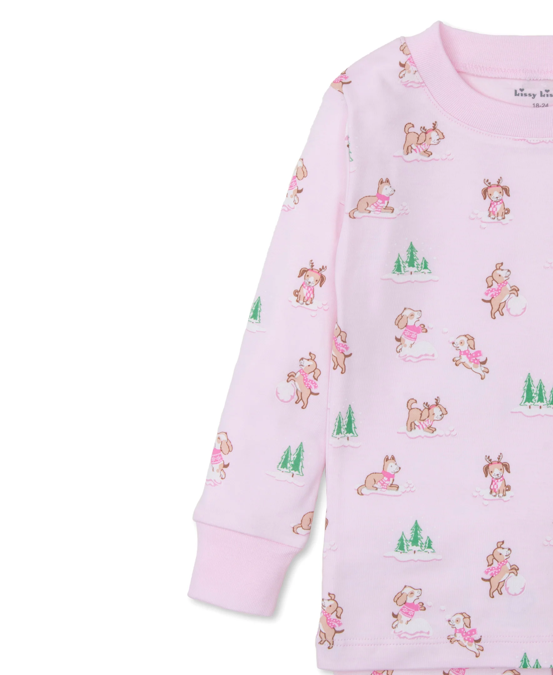 Puppy Snowball Pranks Pink Pajama Set - Image 3