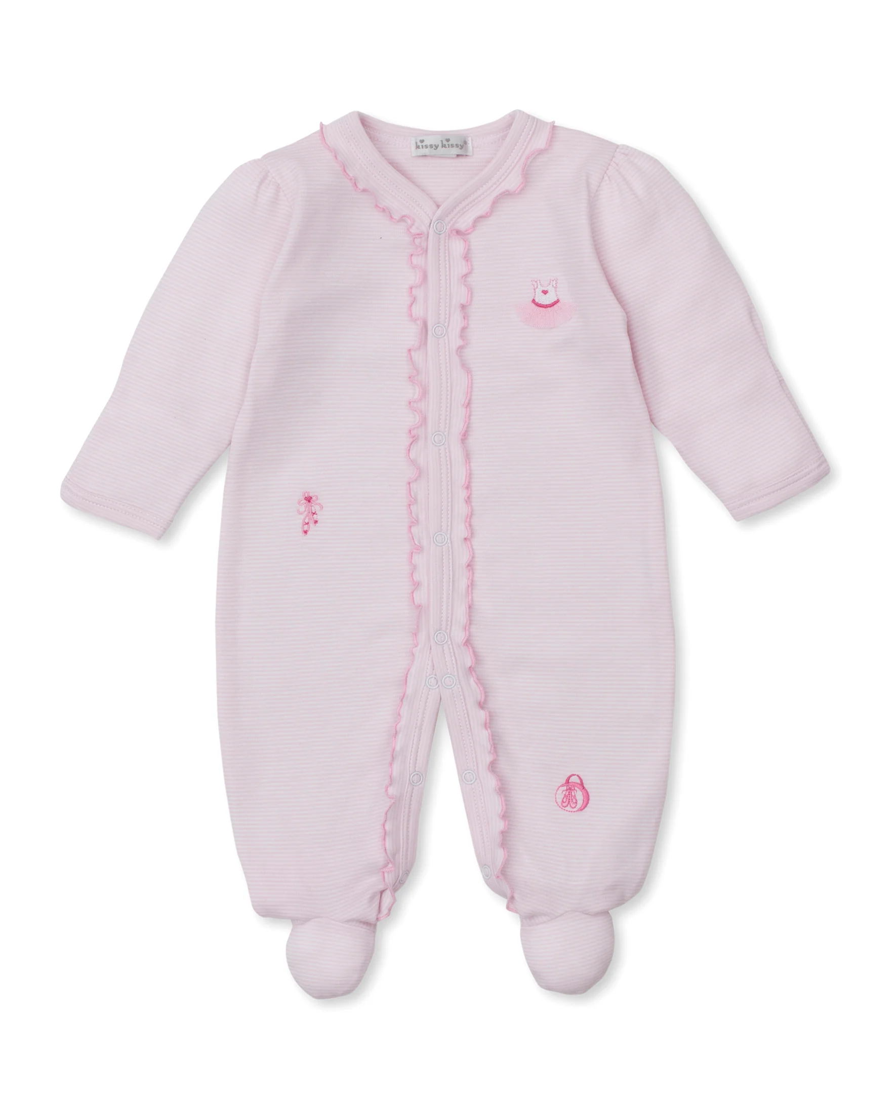 Ready to Dance Stripe Footie