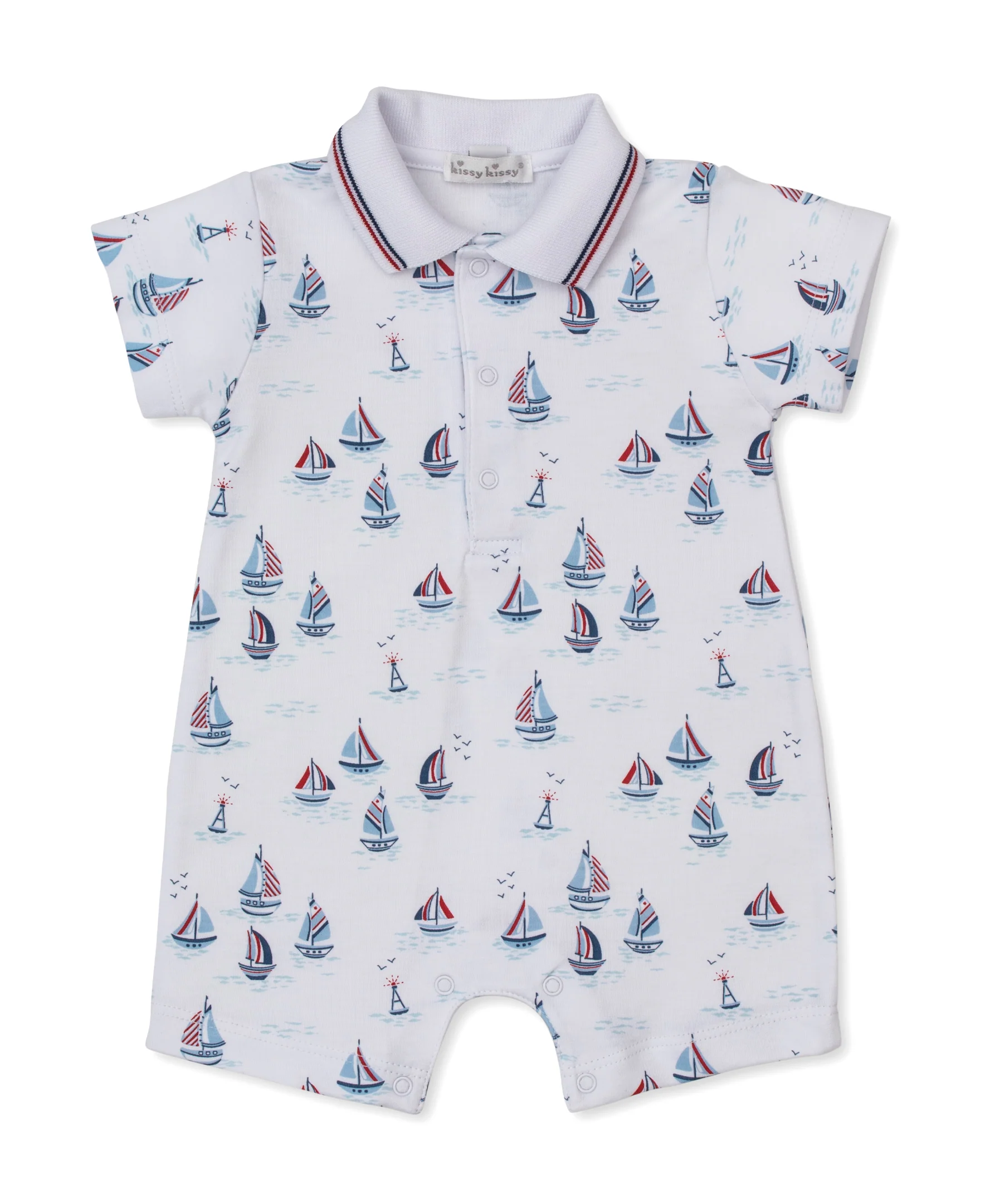 Red, White, & Blue Regatta Short Playsuit - Image 2