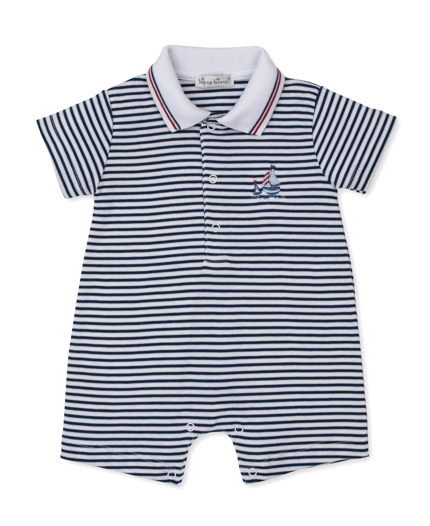 Red, White, & Blue Regatta Short Stripe Playsuit - Image 2