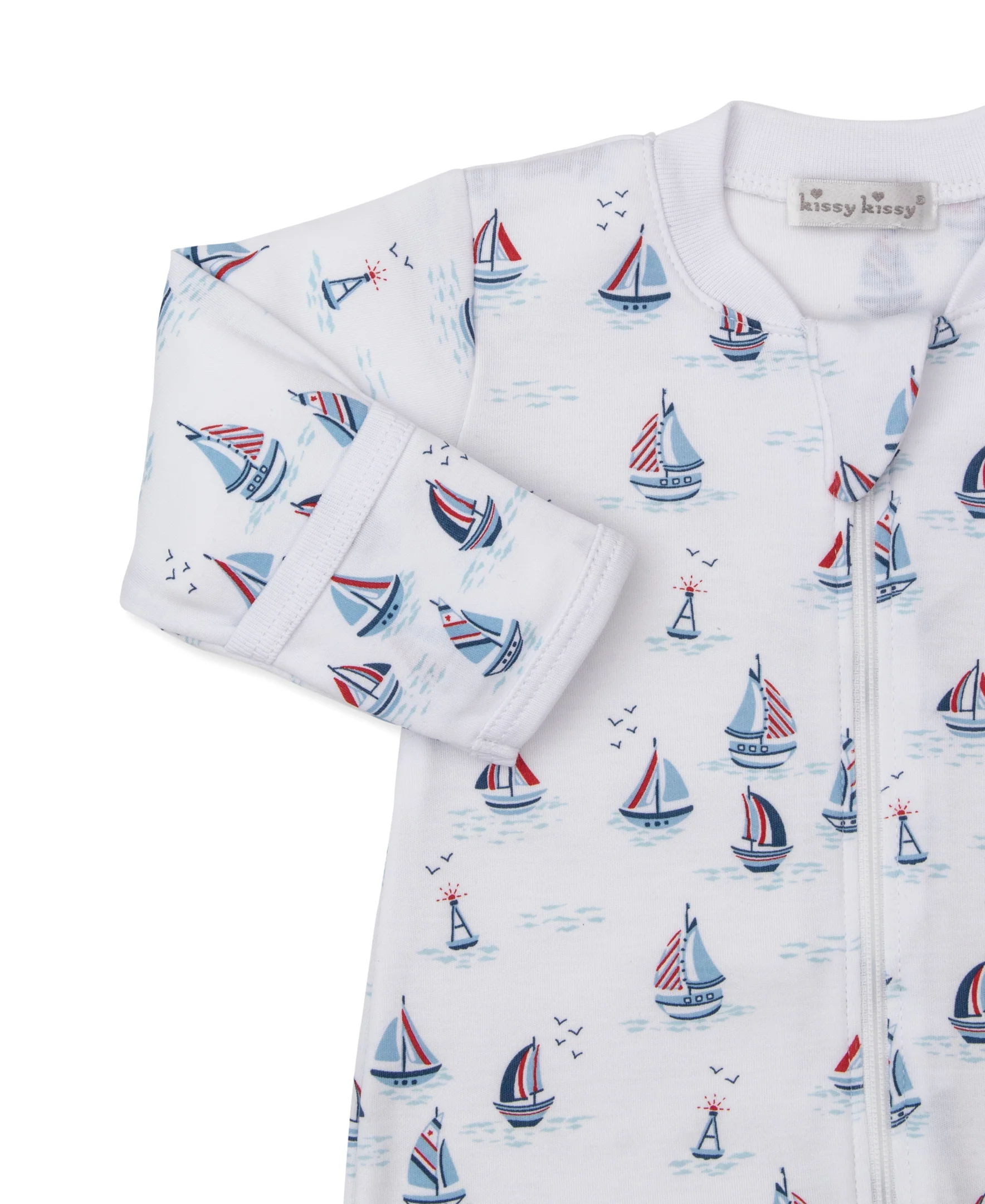 Red, White, & Blue Regatta Zip Footie - Image 2