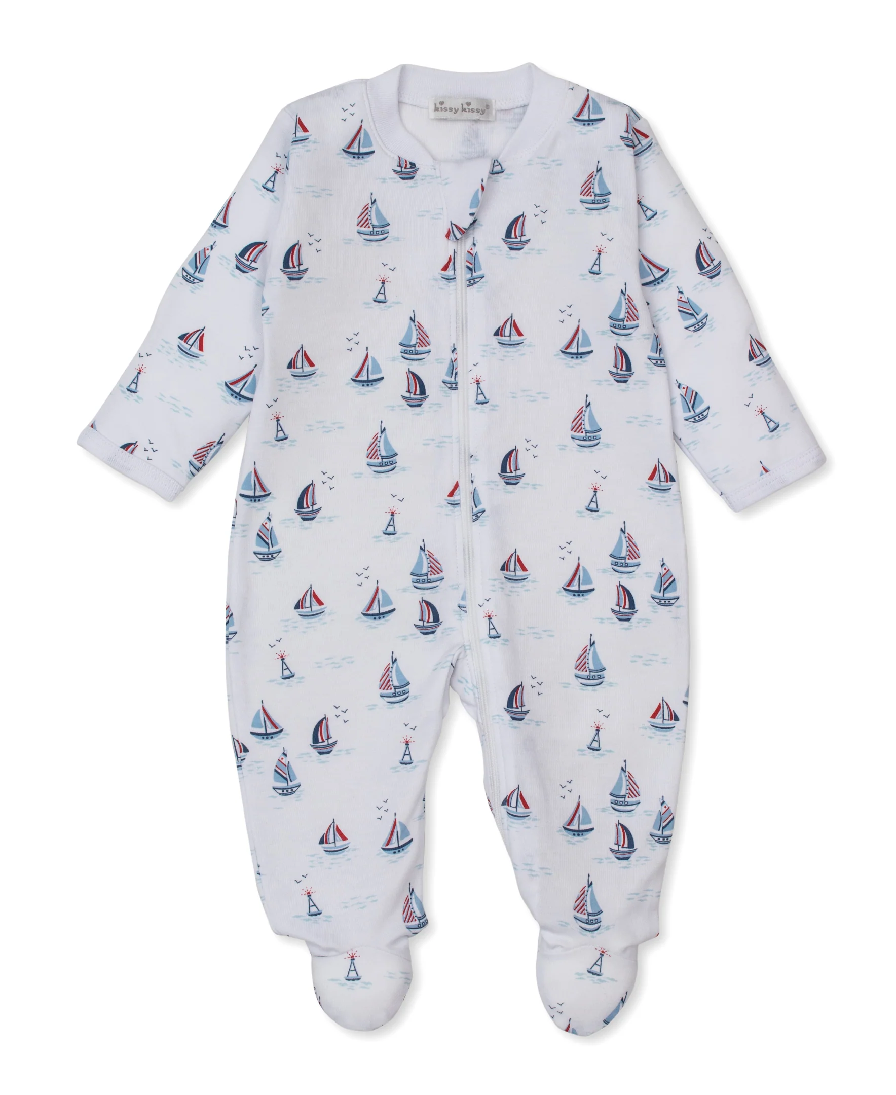 Red, White, & Blue Regatta Zip Footie - Image 3