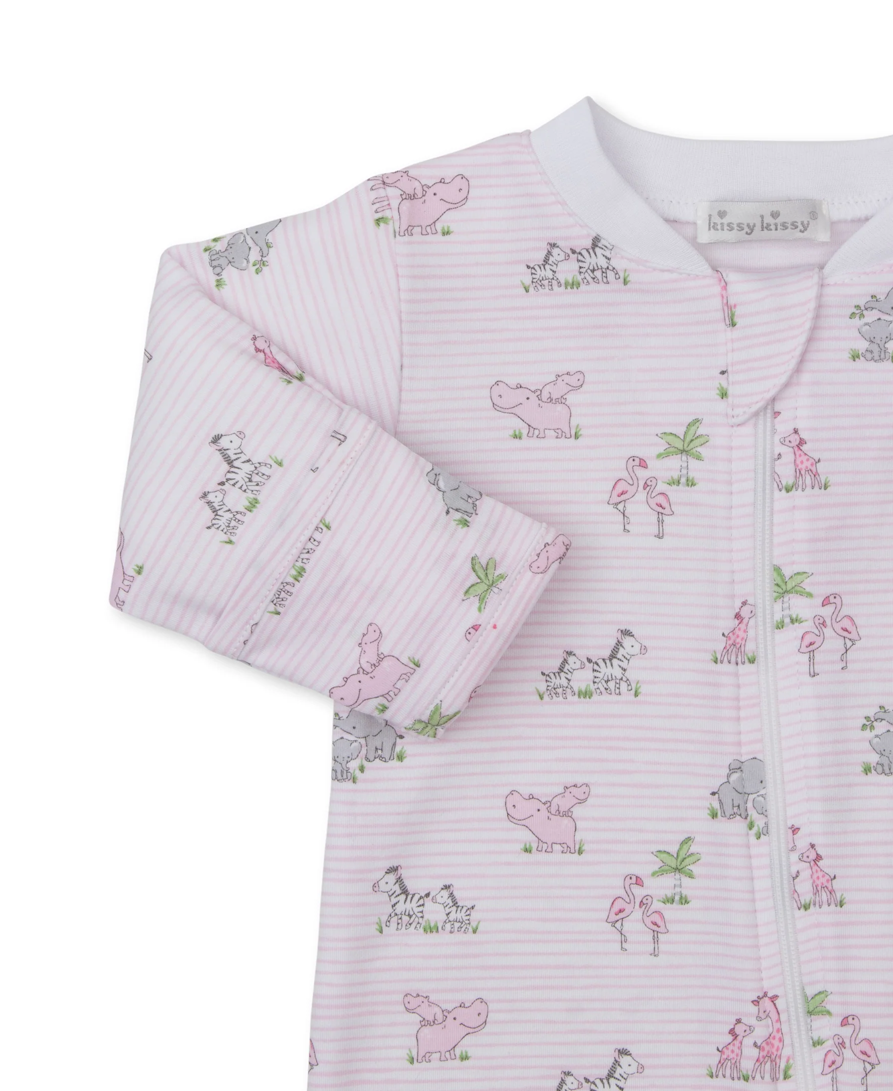 Safari Party Pink Zip Footie - Image 2