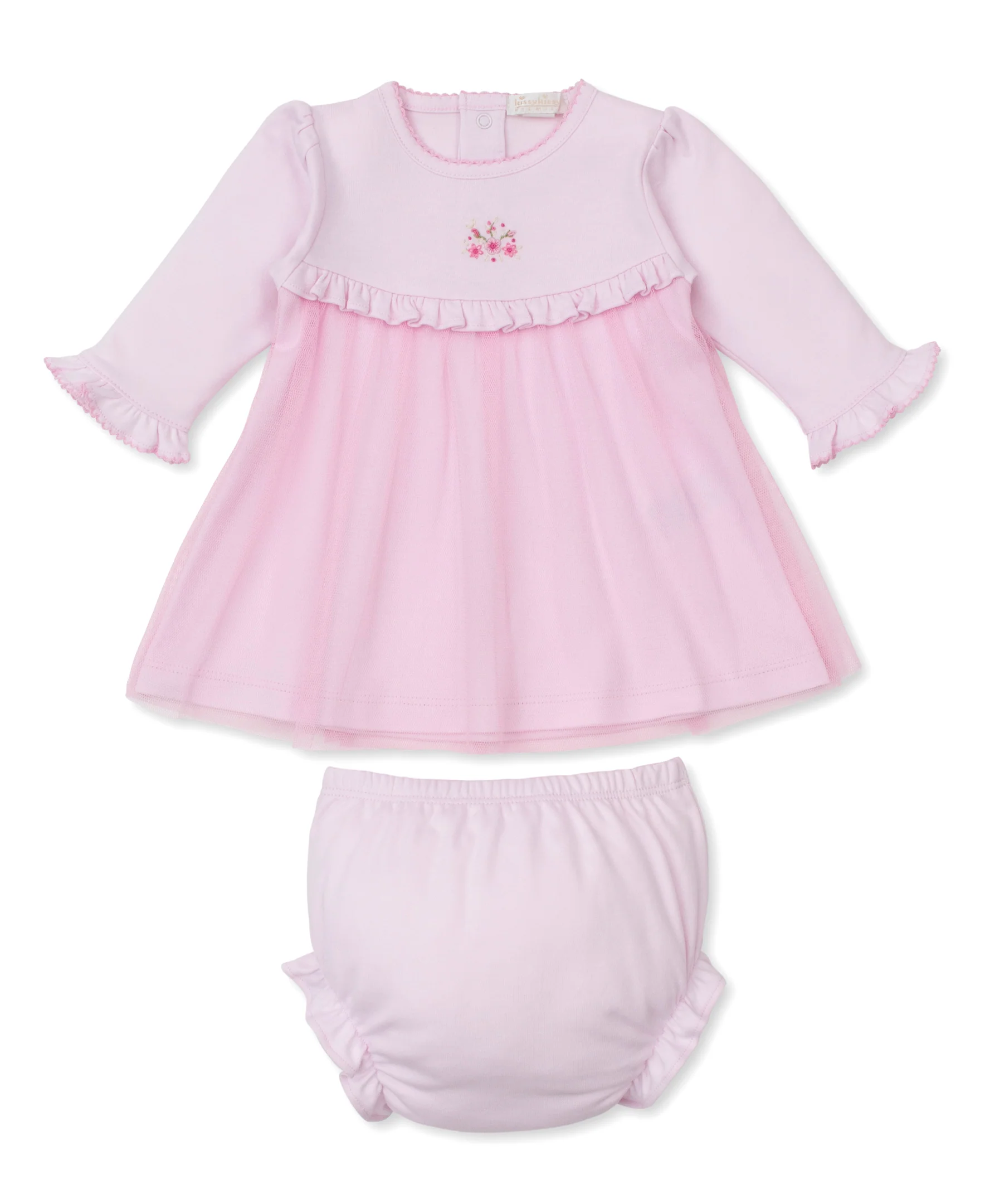 SCE Rose Blooms Pink Hand Emb. Dress Set - Image 2
