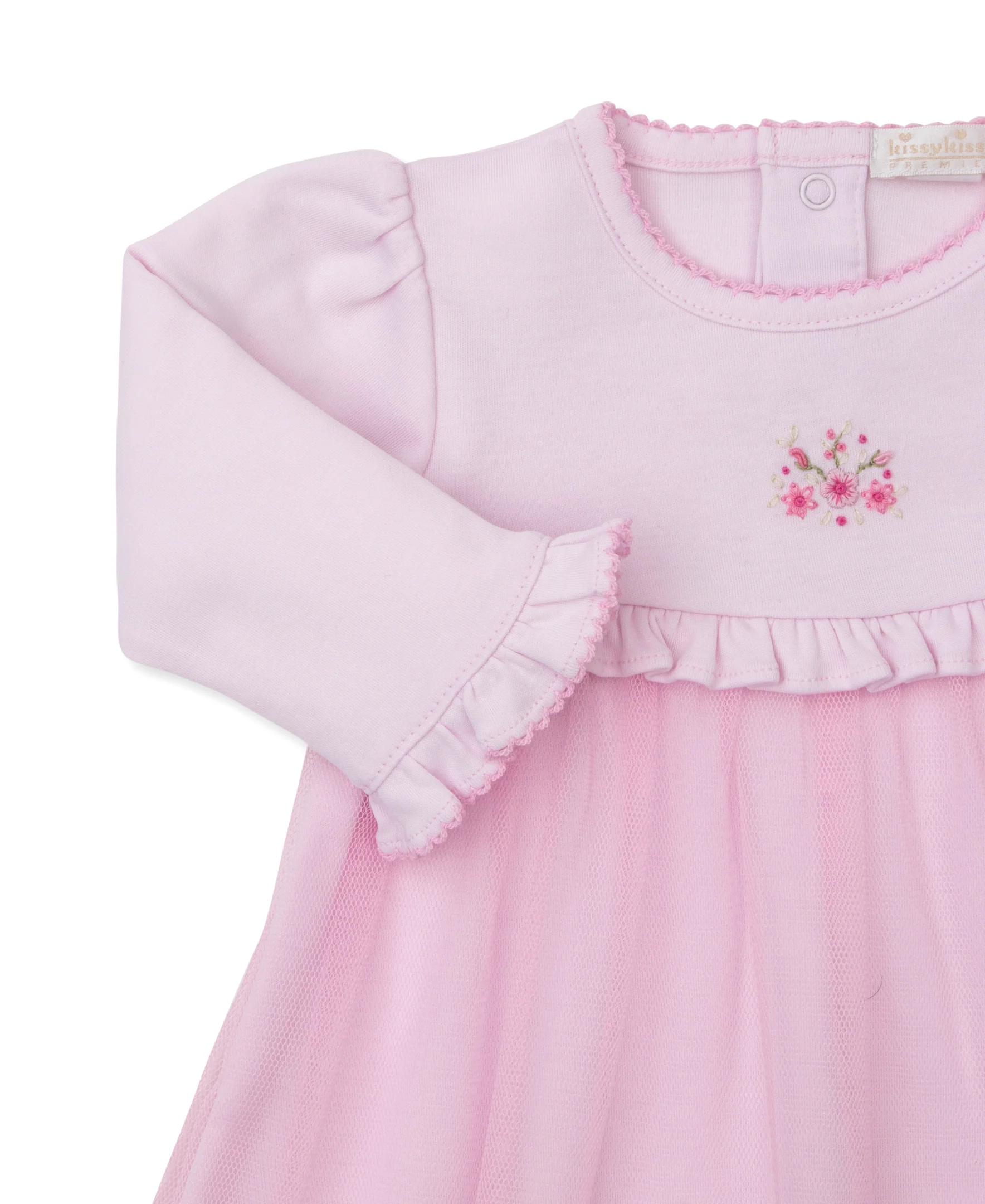 SCE Rose Blooms Pink Hand Emb. Dress Set - Image 3