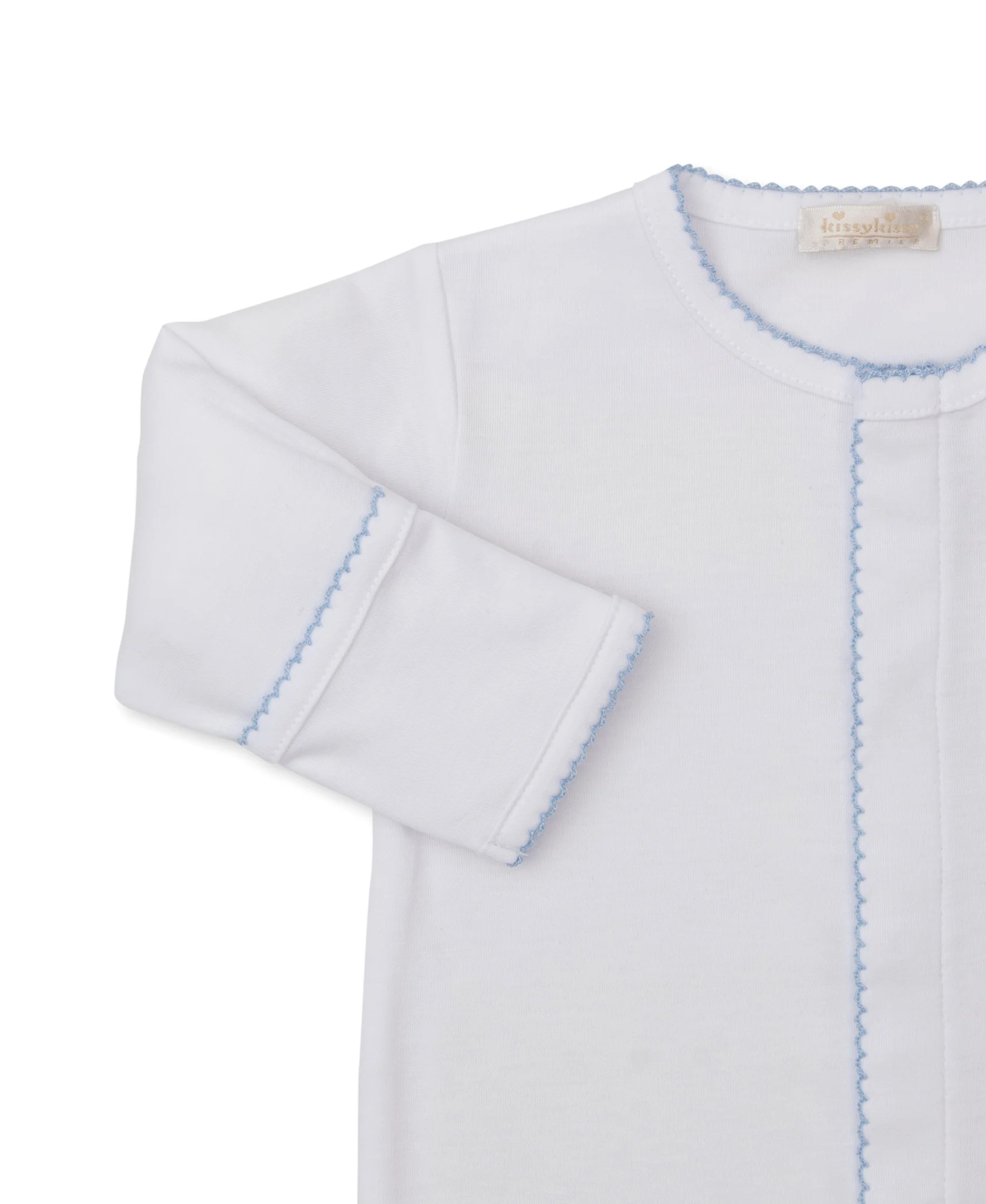 SCE Safari Party White/Blue Hand Emb. Footie - Image 3