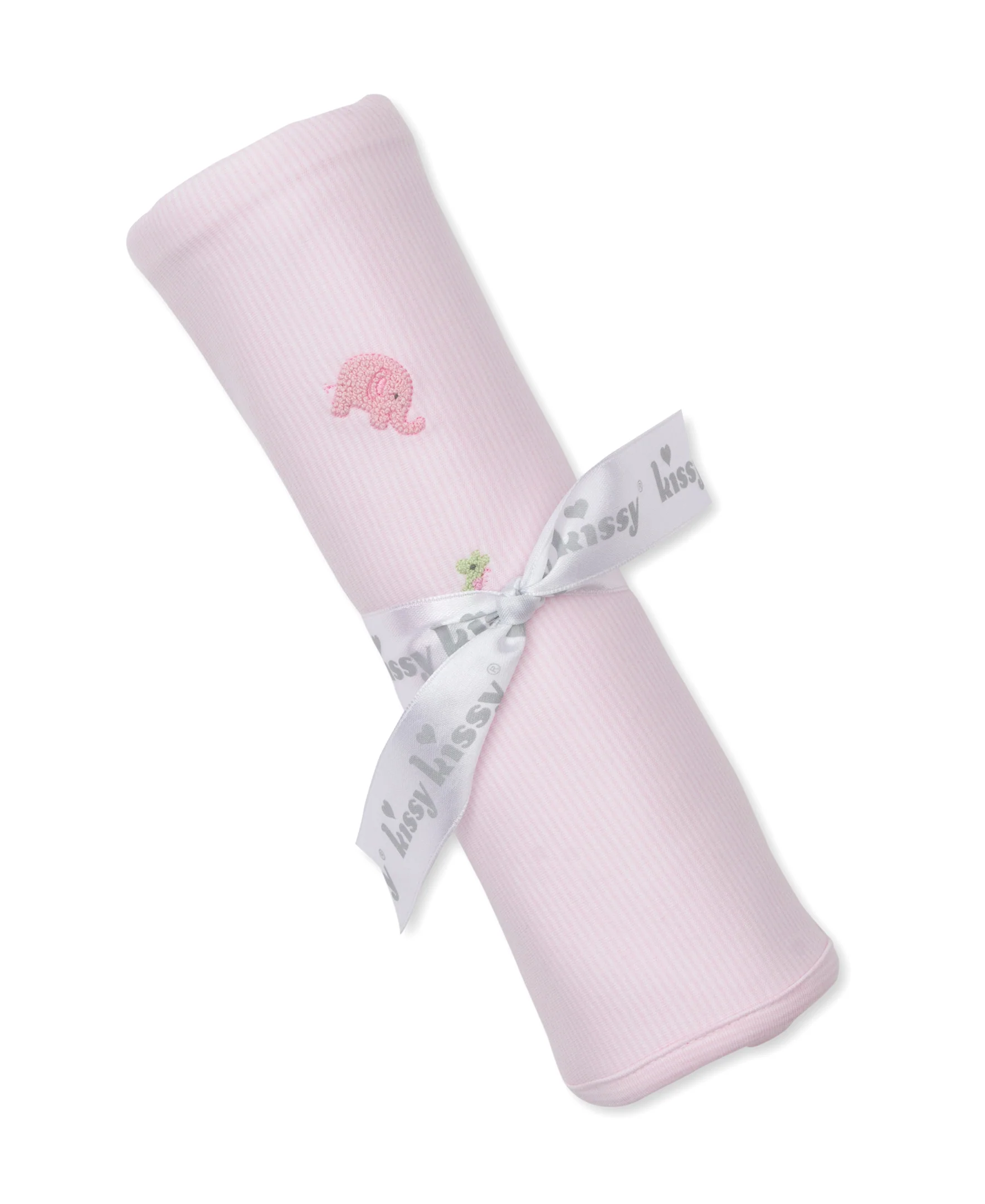 SCE Safari Wild Pink Stripe Hand Emb. Blanket - Image 2