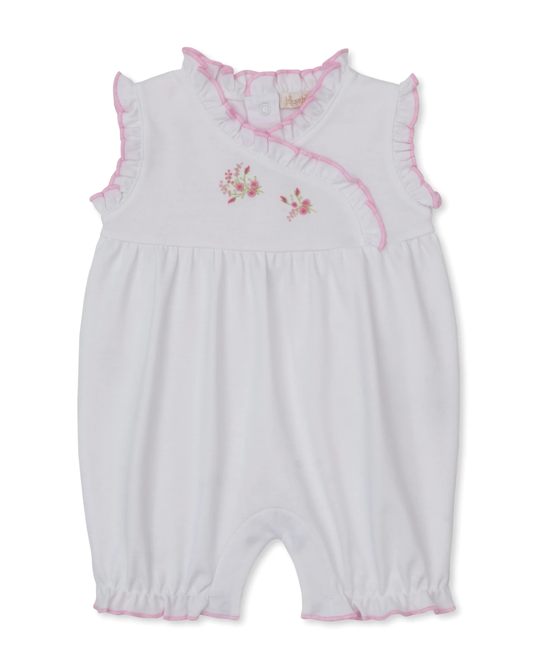 SCE Victorian Roses White Hand Emb. Short Playsuit - Image 2