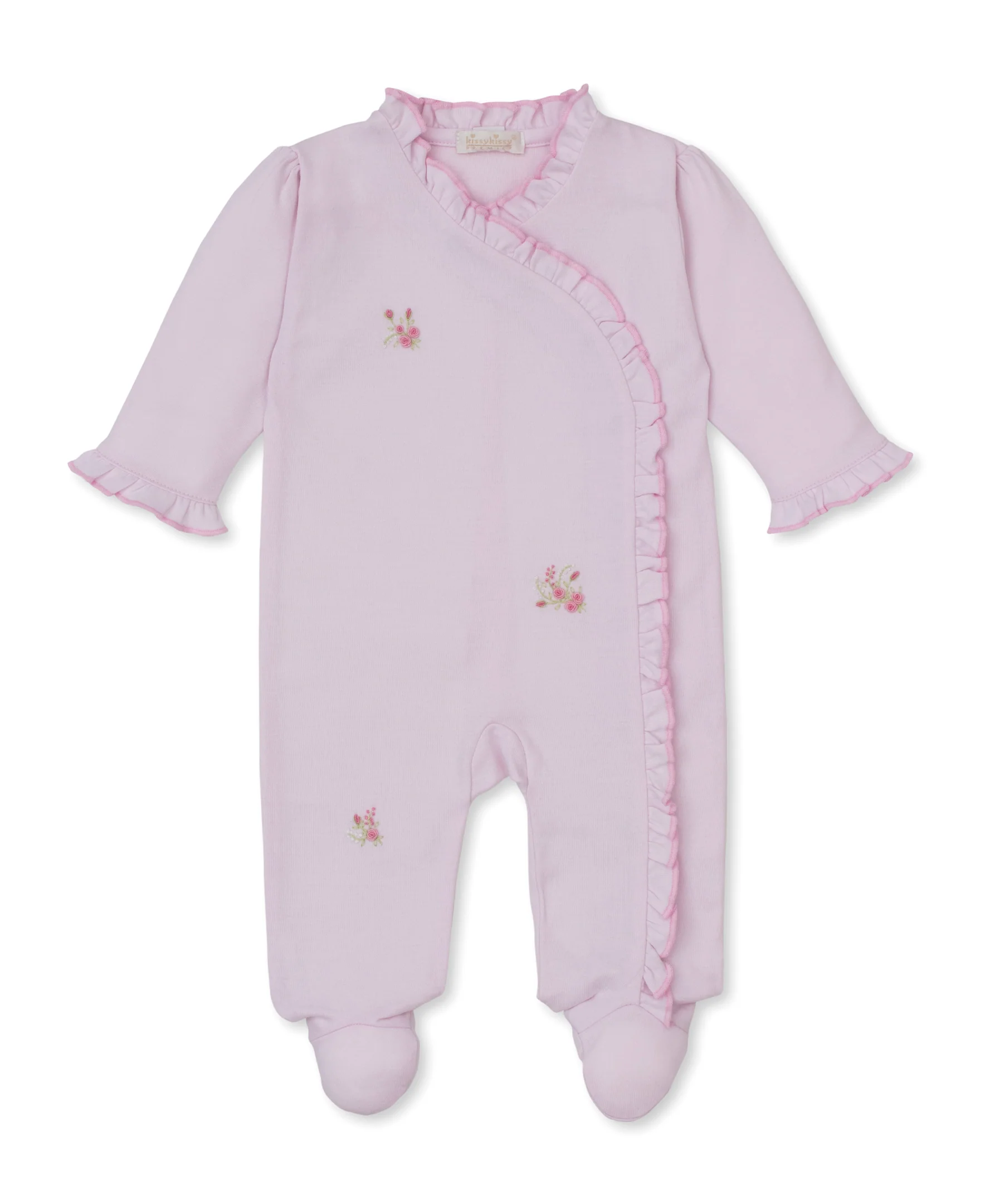 SCE Victorian Roses Pink Hand Emb. Footie - Image 3