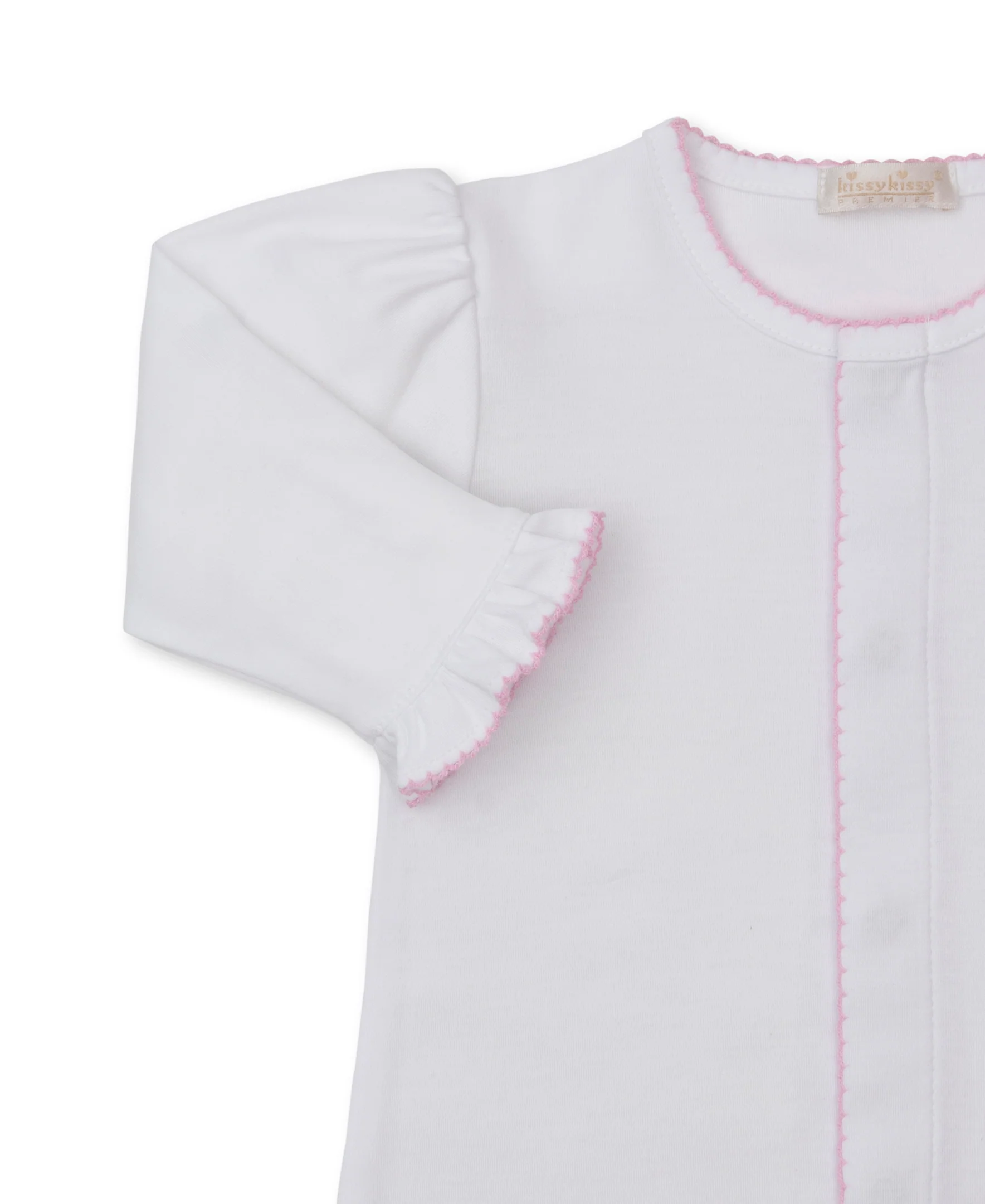 SCE Victorian Roses White/Pink Hand Emb. Conv. Gown - Image 3