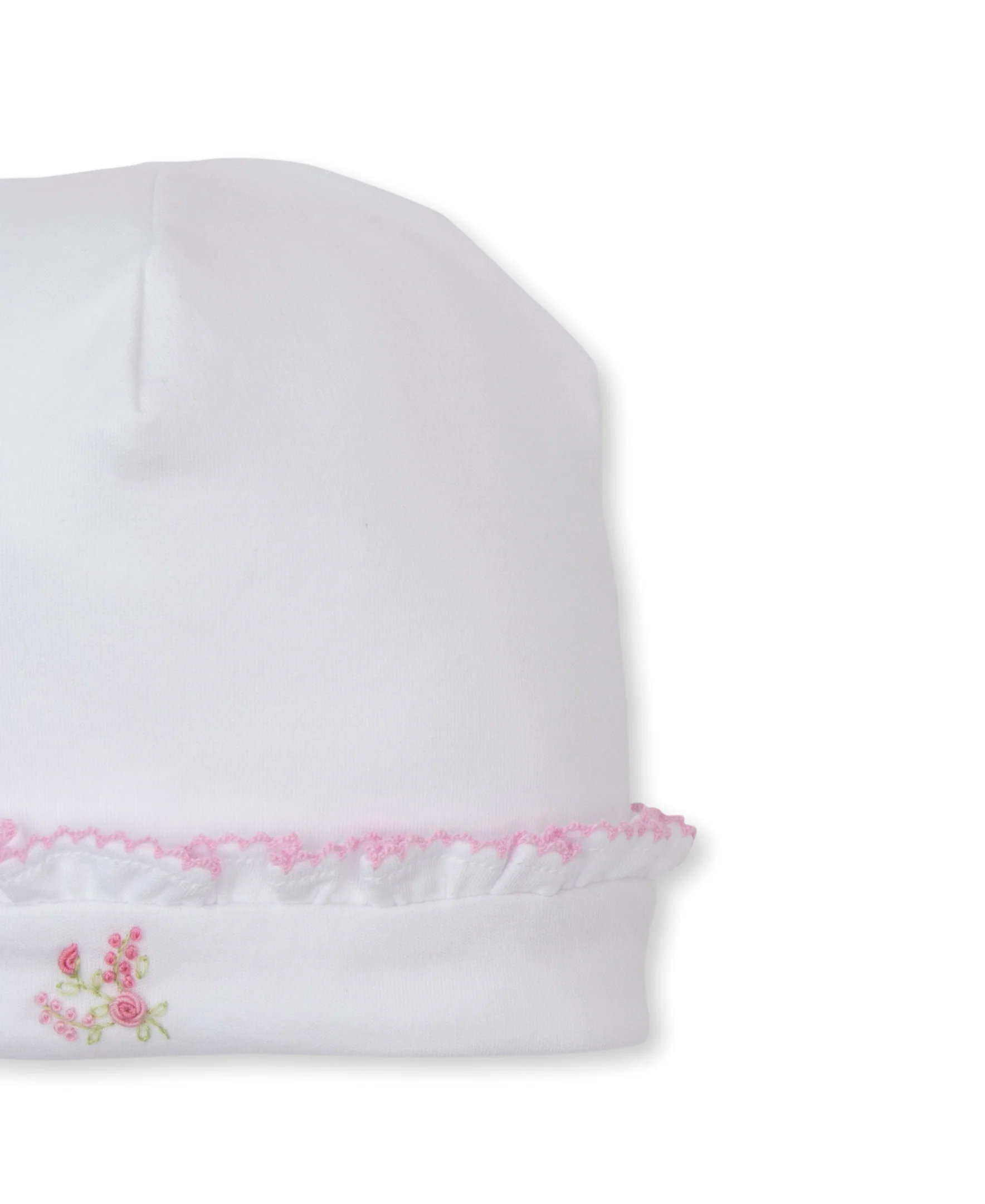 SCE Victorian Roses White/Pink Hand Emb. Hat - Image 2