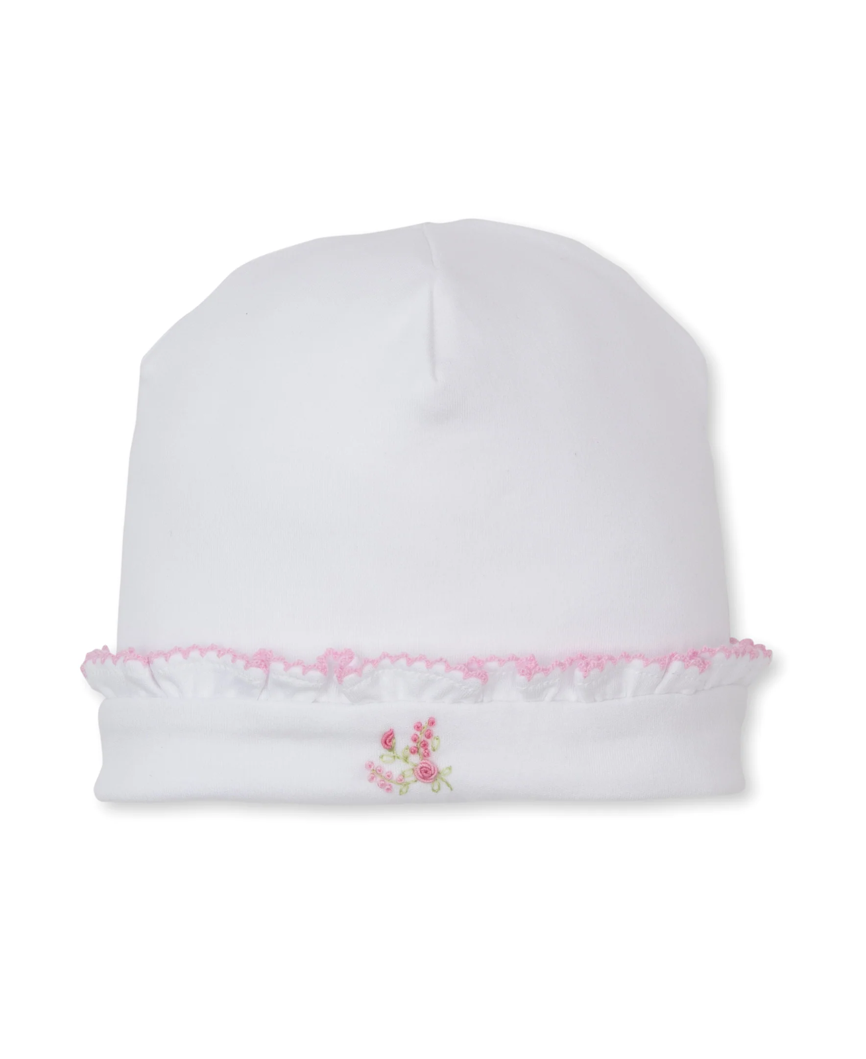 SCE Victorian Roses White/Pink Hand Emb. Hat - Image 3