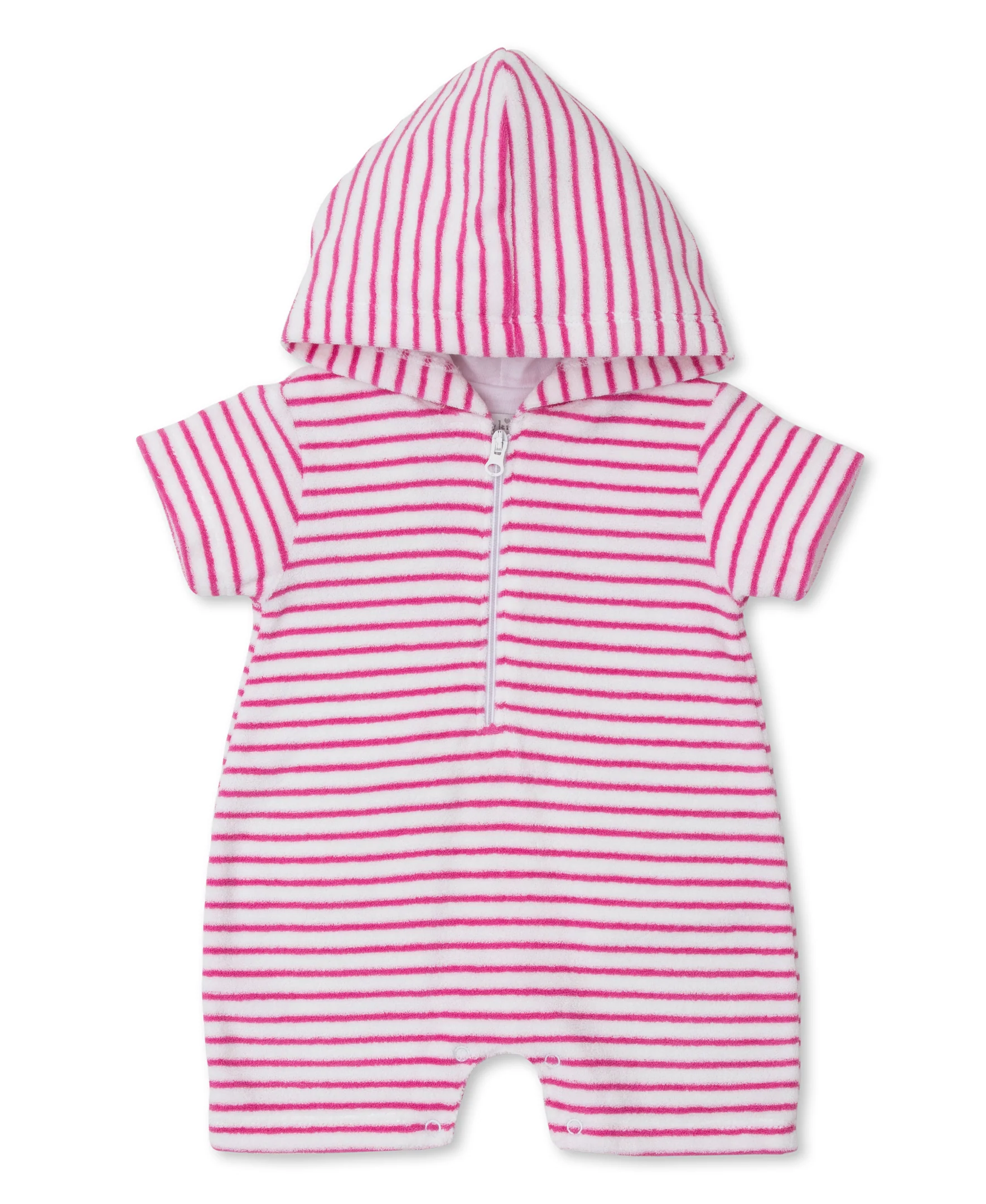 Cabana Terry Stripes Fuchsia Romper - Image 2