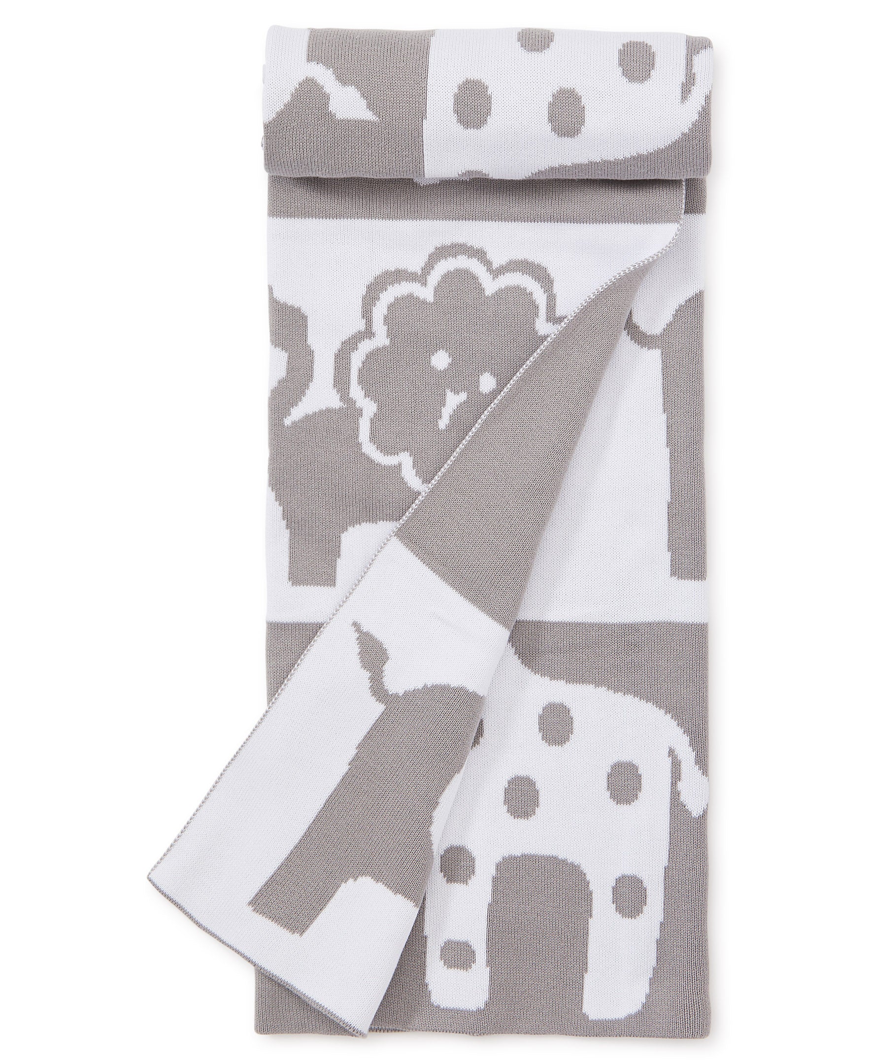 Silver Jungle Knit Novelty Blanket - Image 3