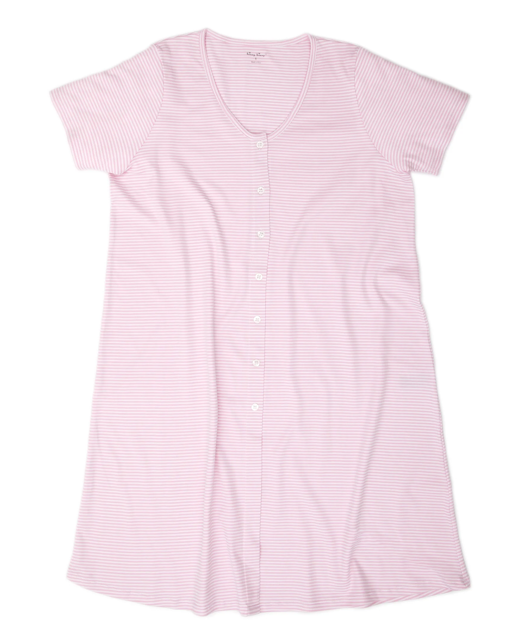 Simple Stripes Pink Adult Nightgown - Image 2