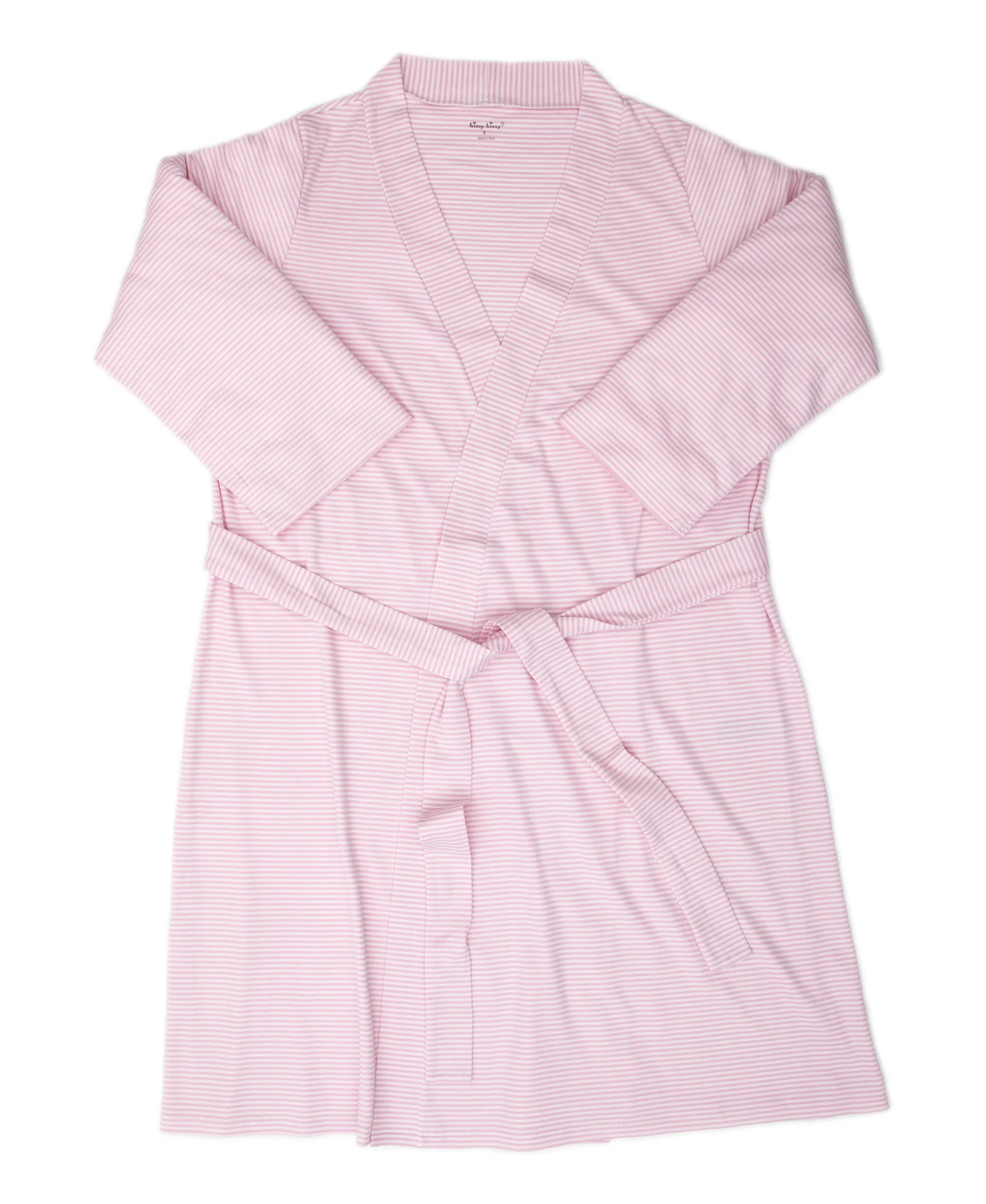 Simple Stripes Pink Adult Robe - Image 2