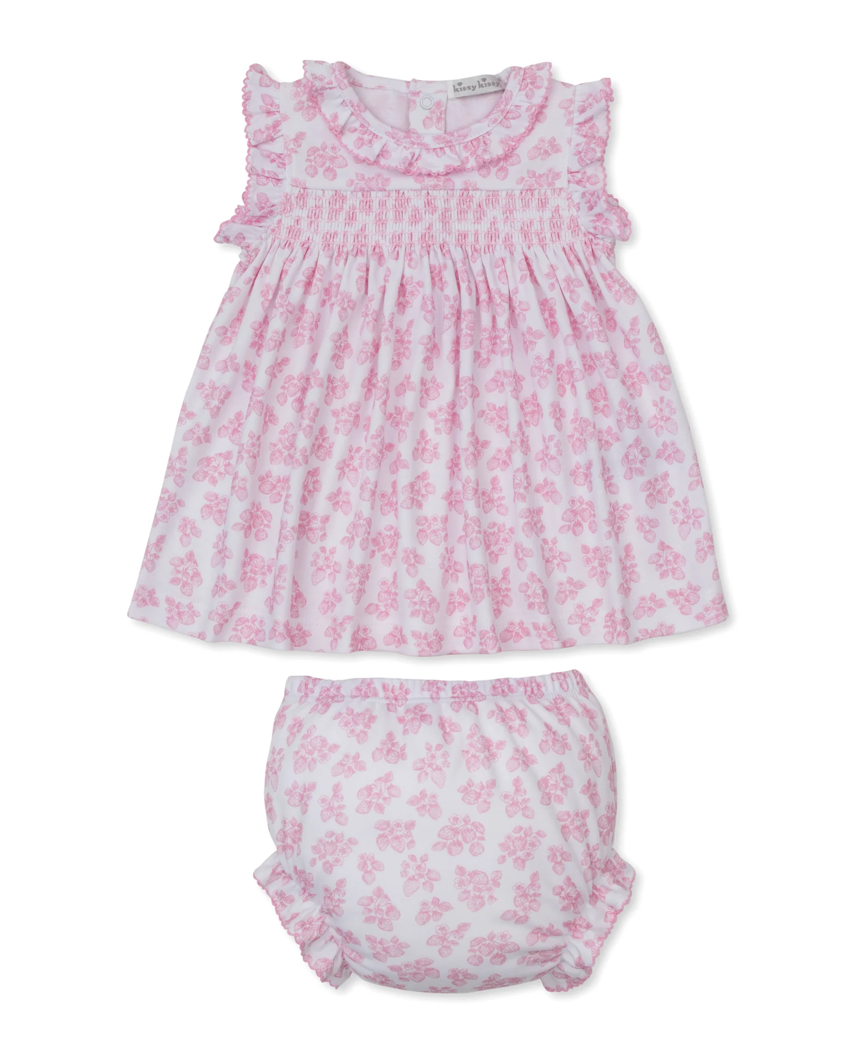 Simply Strawberries Smocked Dress Set