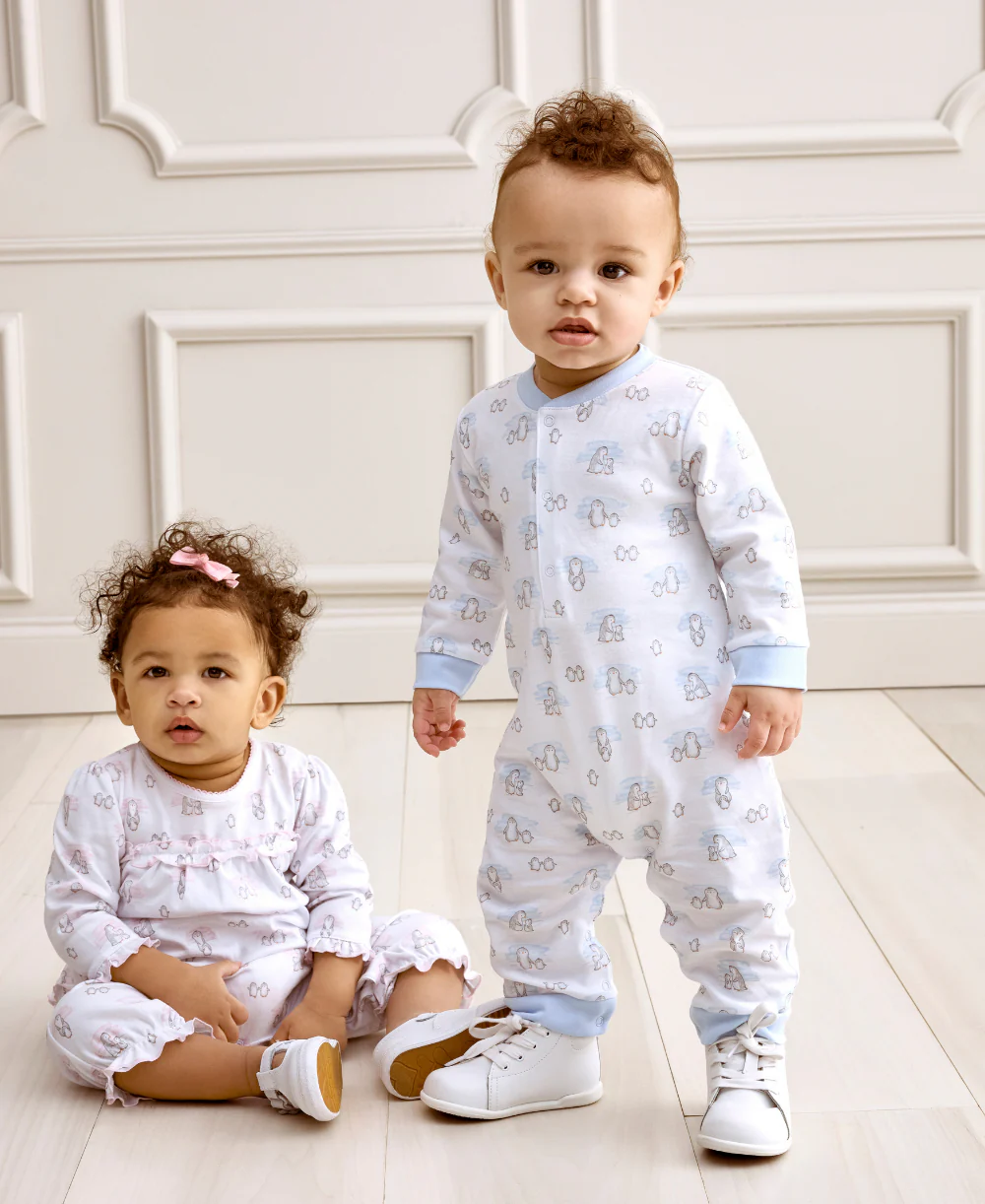 Snow Happy Penguins Blue Playsuit - Image 2