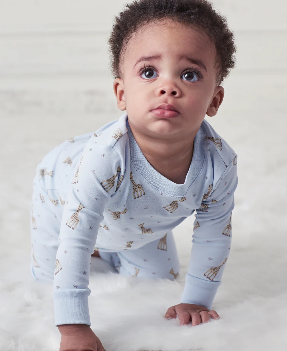 Sophie la girafe Blue Print Toddler Pajamas