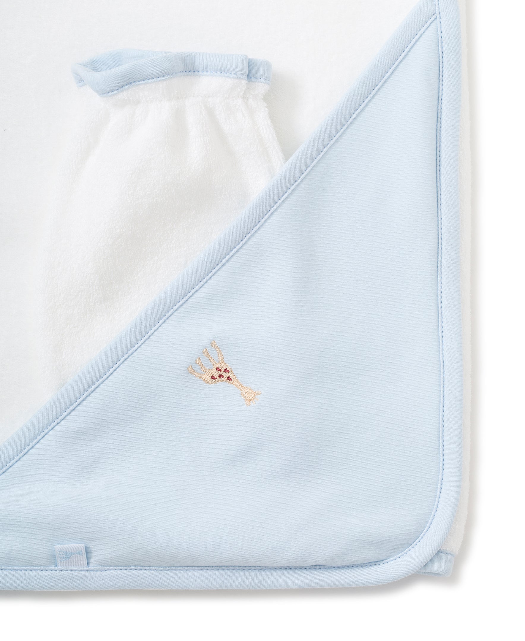 Sophie la girafe Blue Hooded Towel & Mitt Set - Image 3