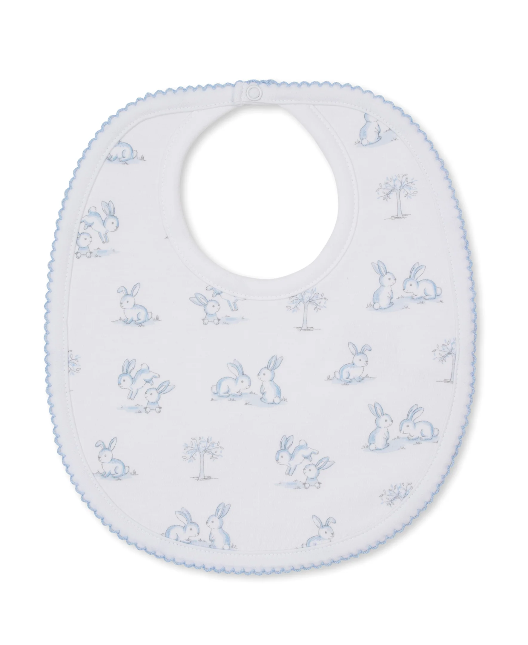 Springtime Bunny Fun Blue Bib - Image 3