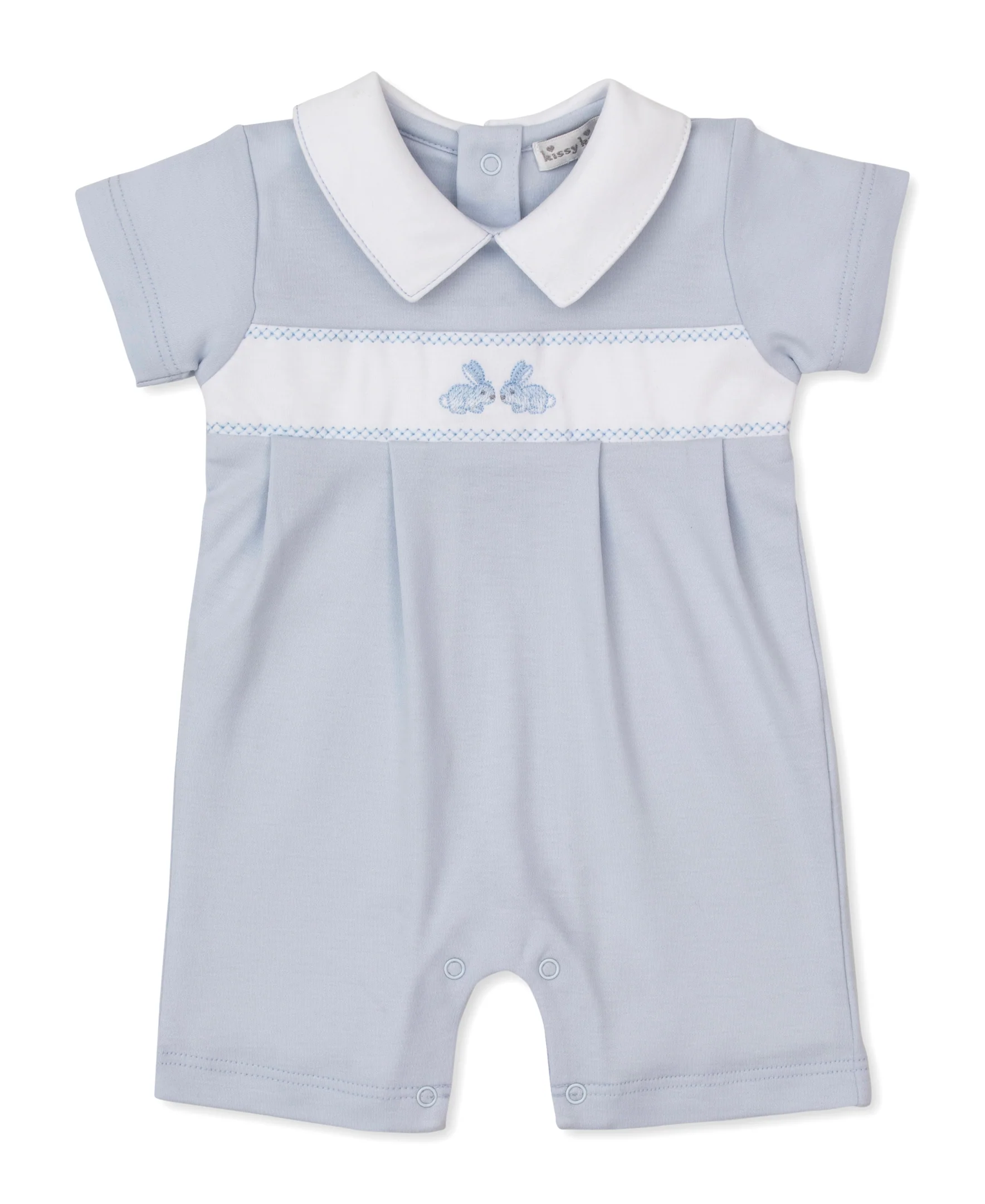 Springtime Bunny Fun Blue Short Playsuit - Image 2