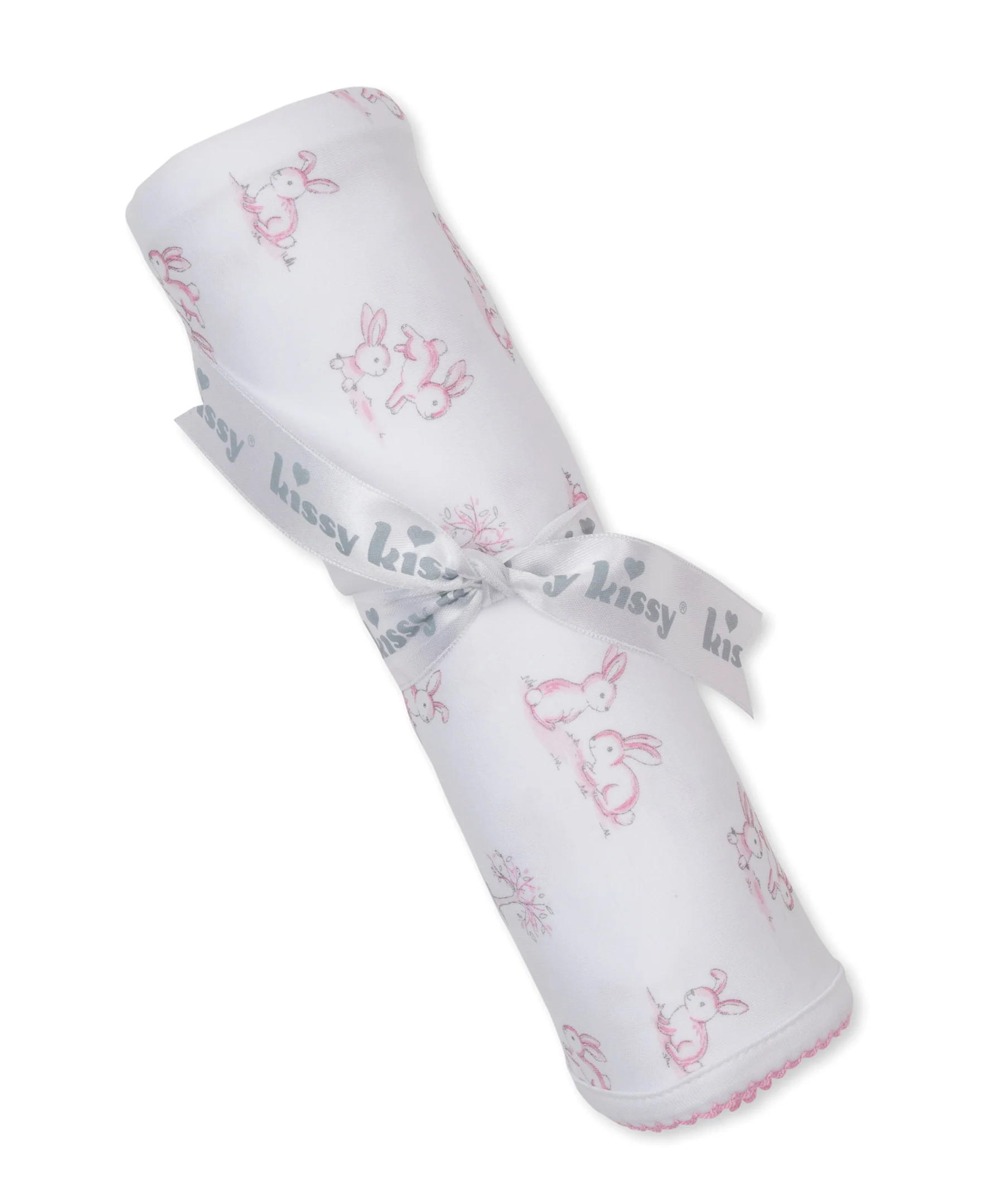 Springtime Bunny Fun Pink Blanket - Image 2