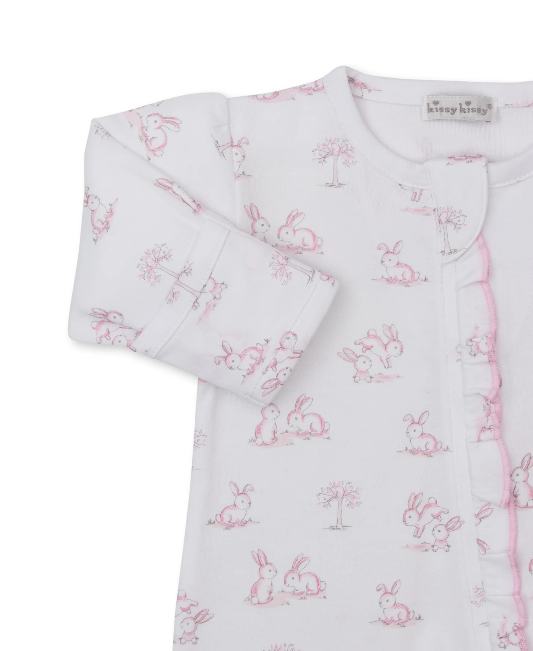 Springtime Bunny Fun Pink Zip Footie - Image 2
