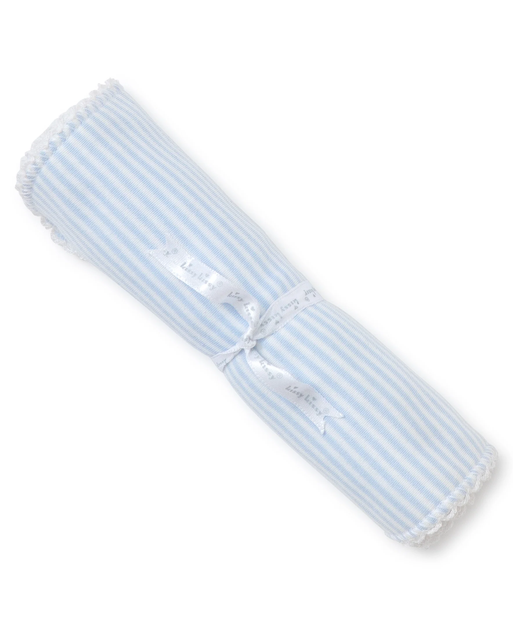 Simple Stripes Blue Burp Cloth - Image 2