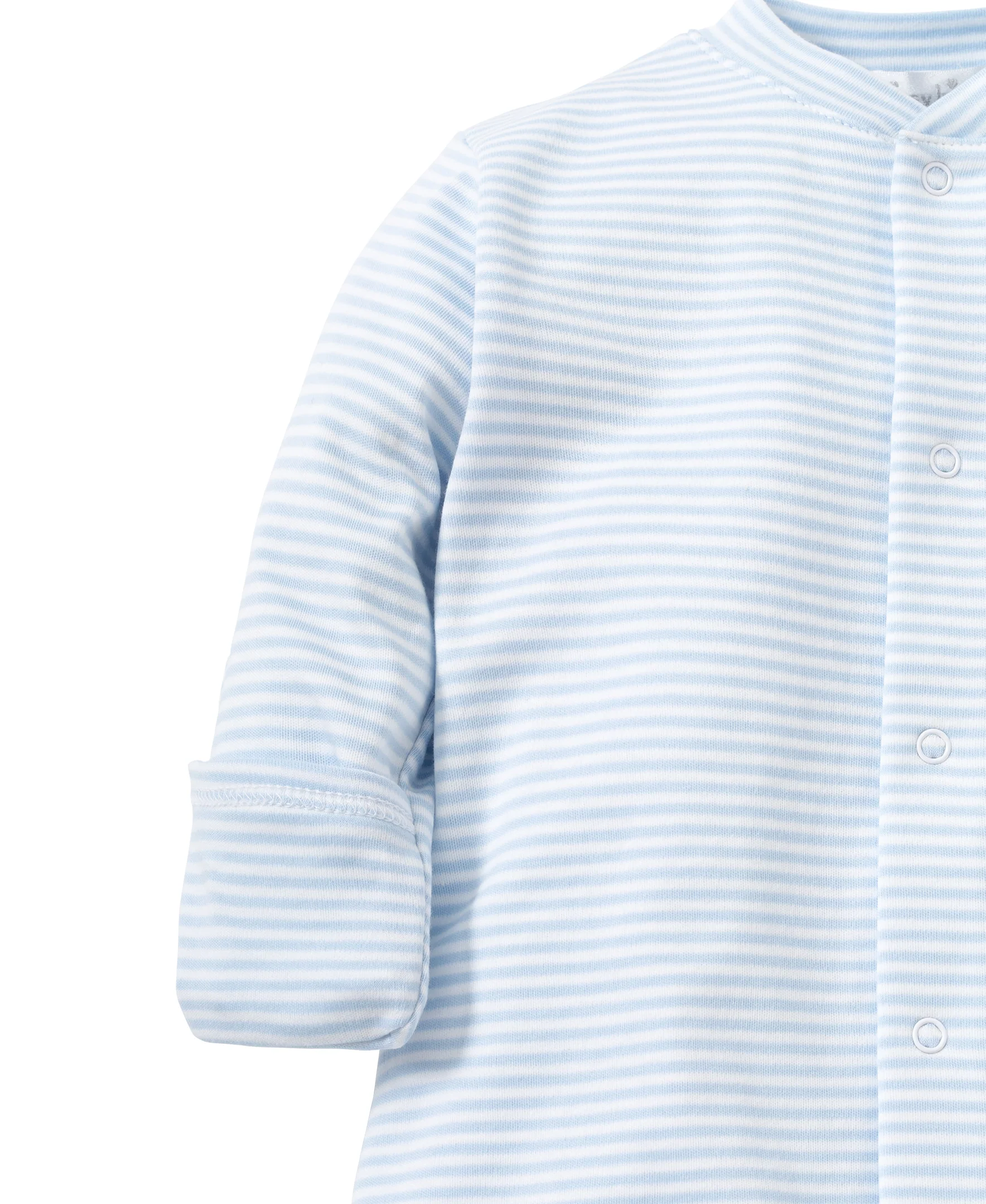 Simple Stripes Blue Convertible Gown - Image 3