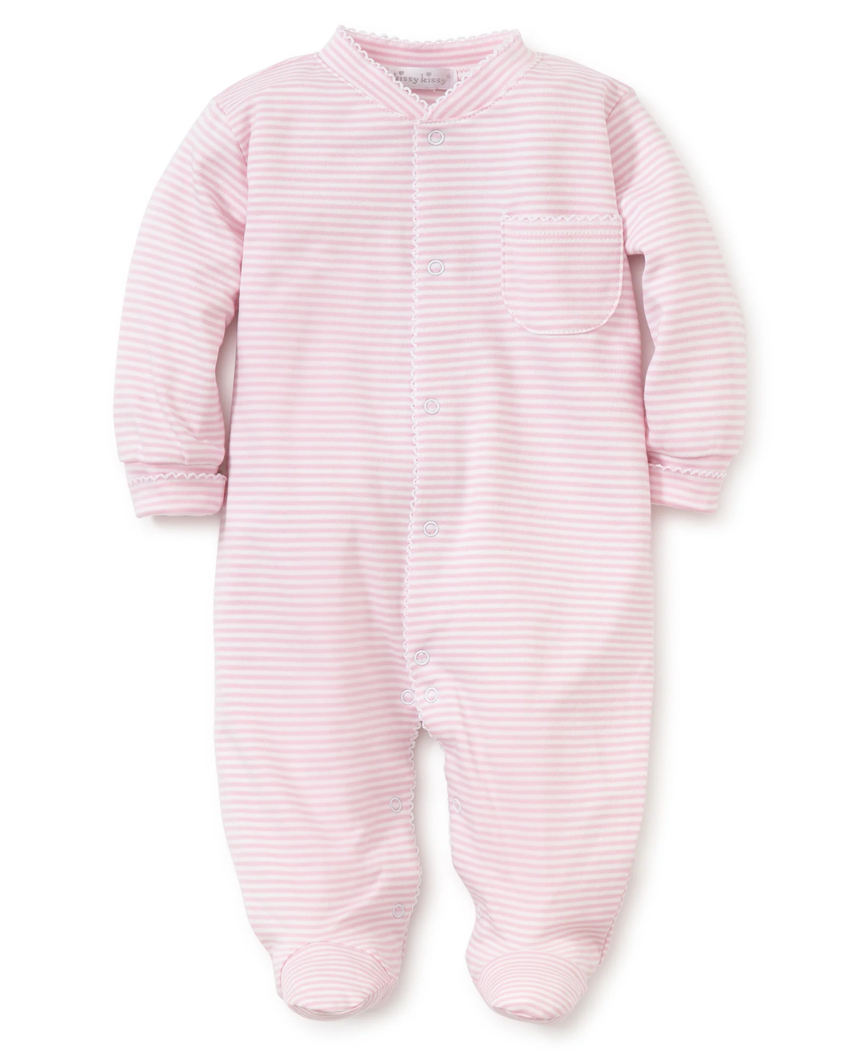 Simple Stripes Pink Footie - Image 2