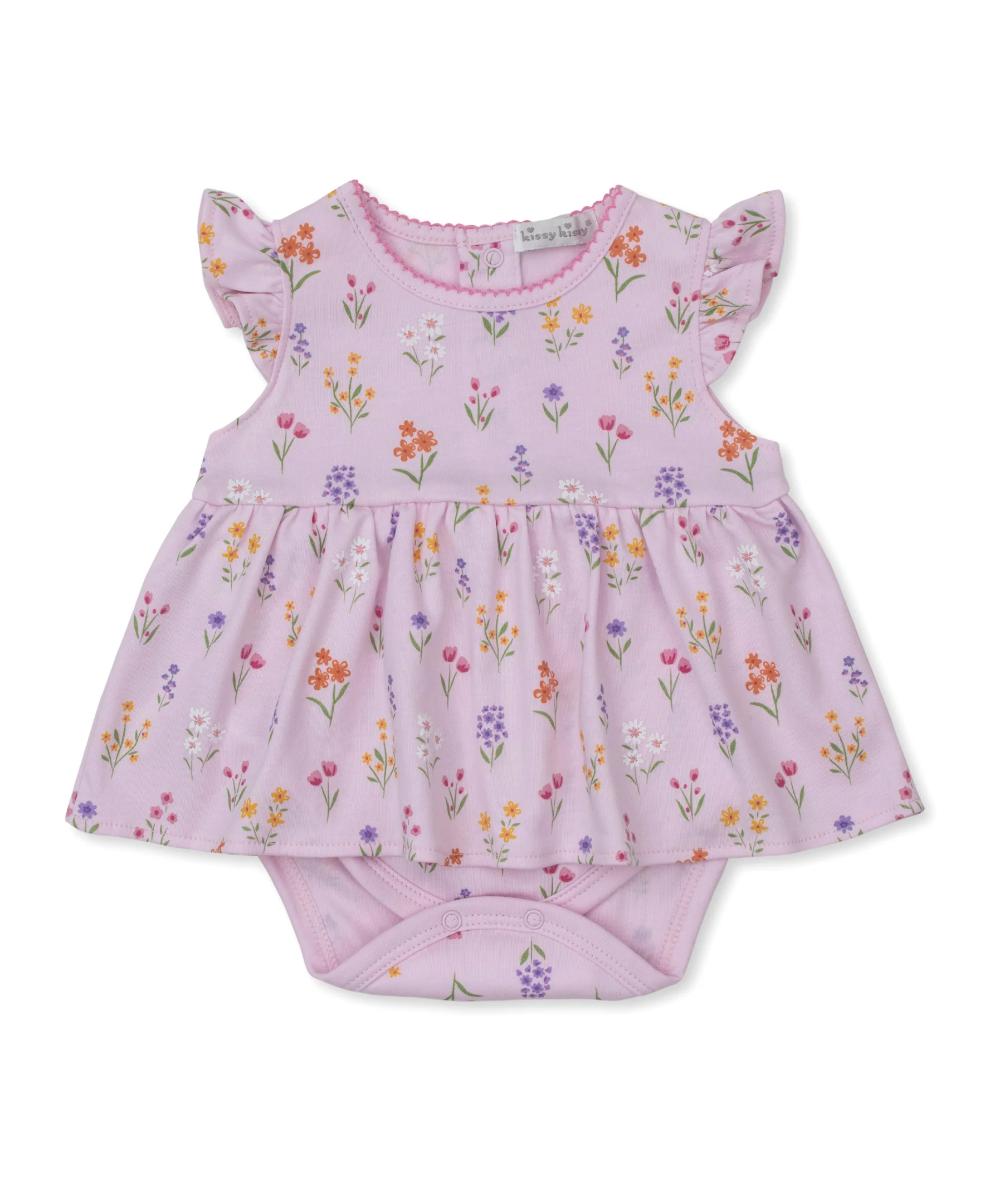Summer Wildflowers Pink Bodysuit Dress - Image 2