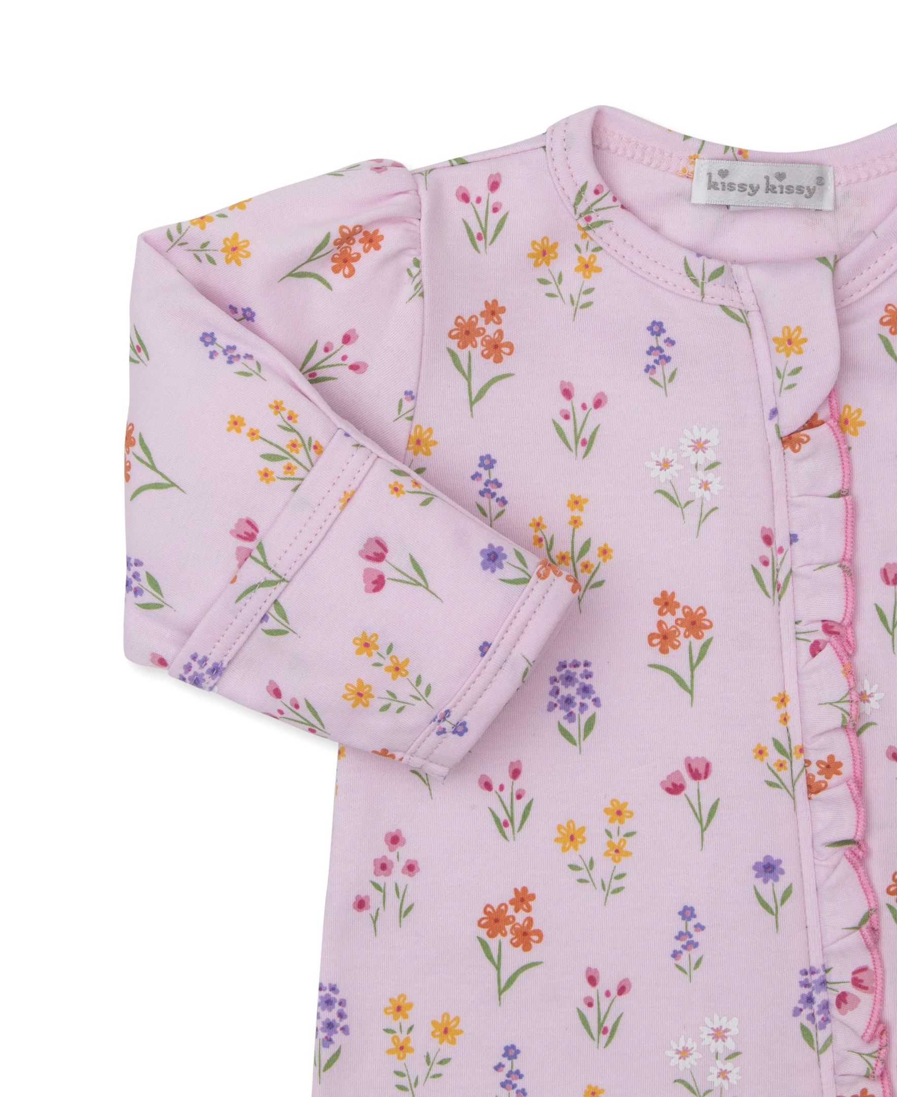 Summer Wildflowers Pink Zip Footie - Image 2