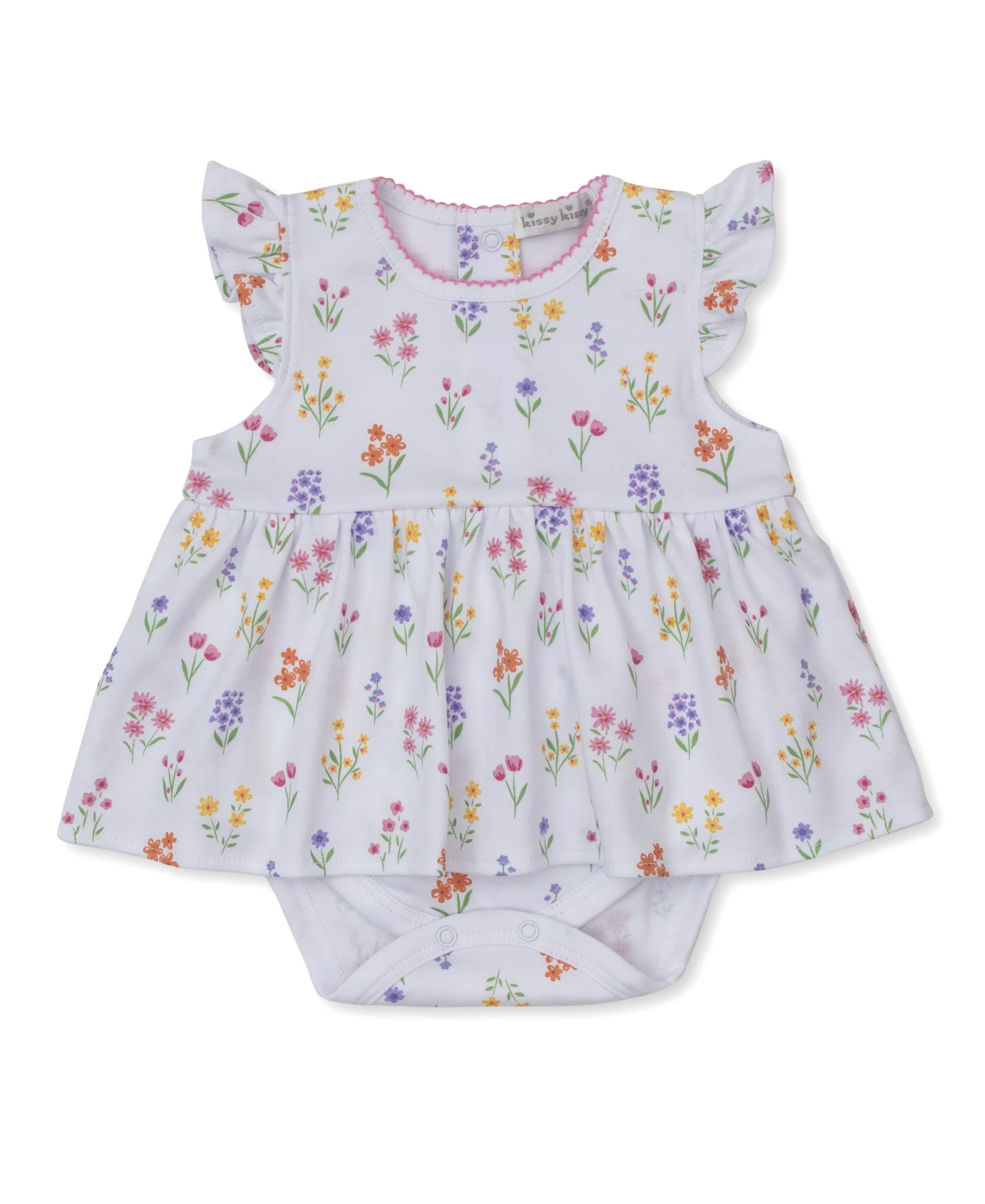 Summer Wildflowers White Bodysuit Dress