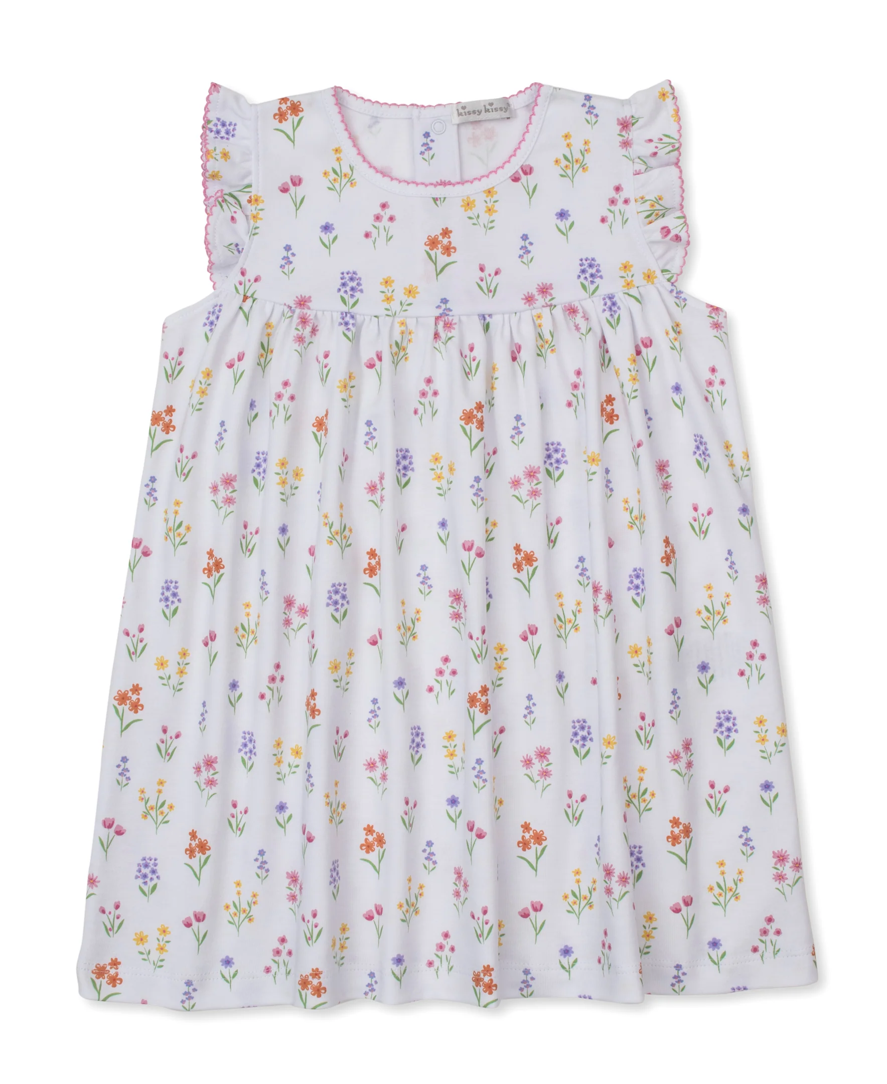 Summer Wildflowers White Toddler Dress - Image 2