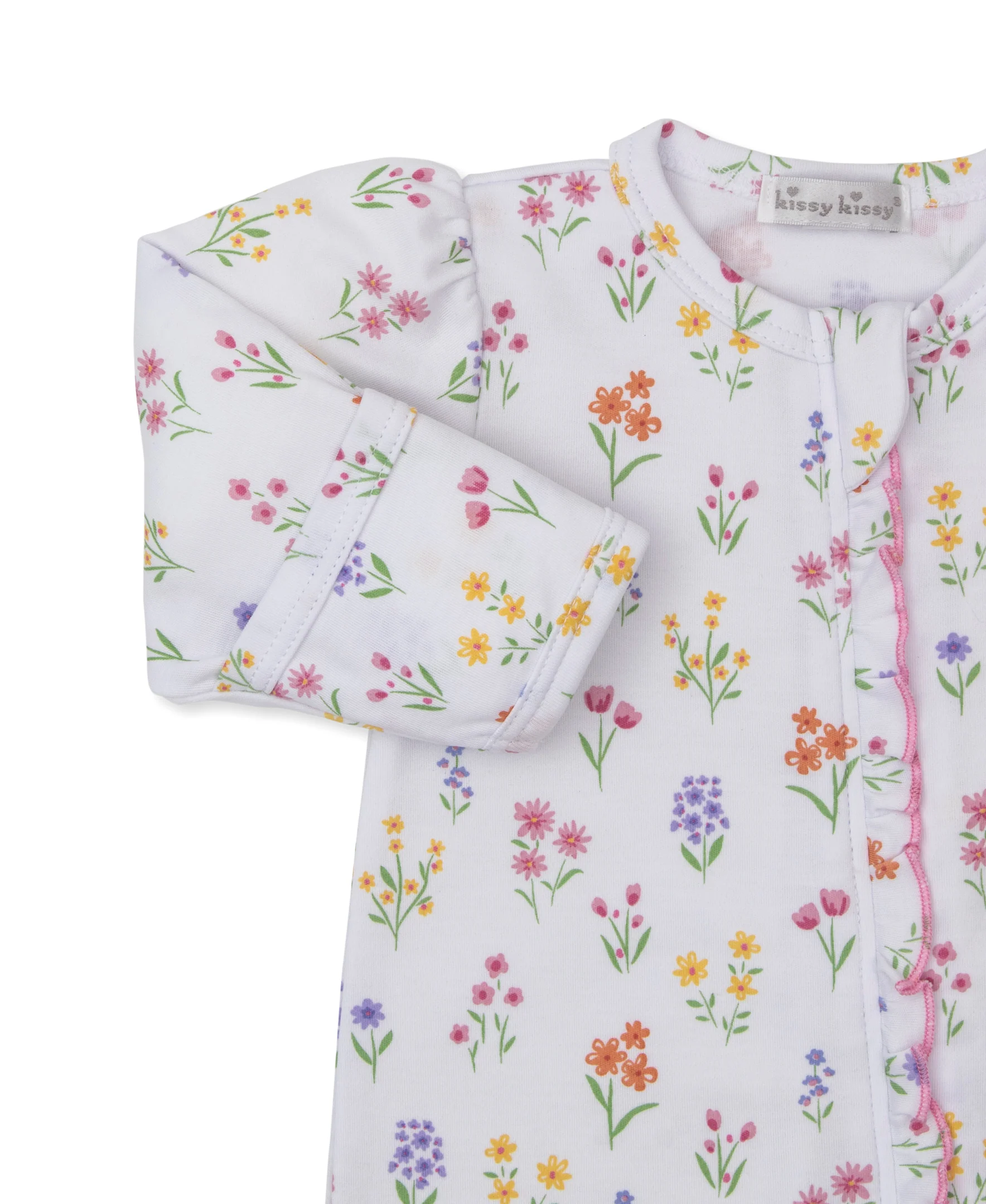 Summer Wildflowers White Zip Footie - Image 2