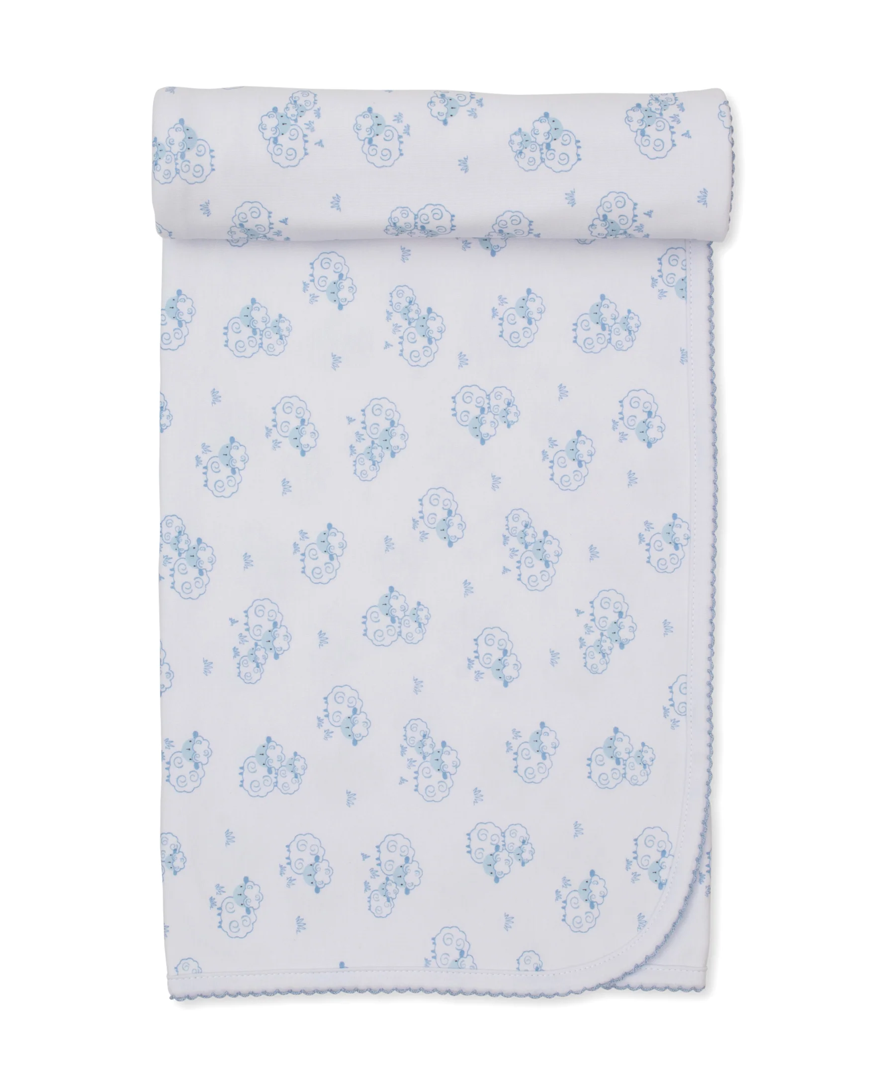 Sweet Sheep Blue Blanket - Image 3