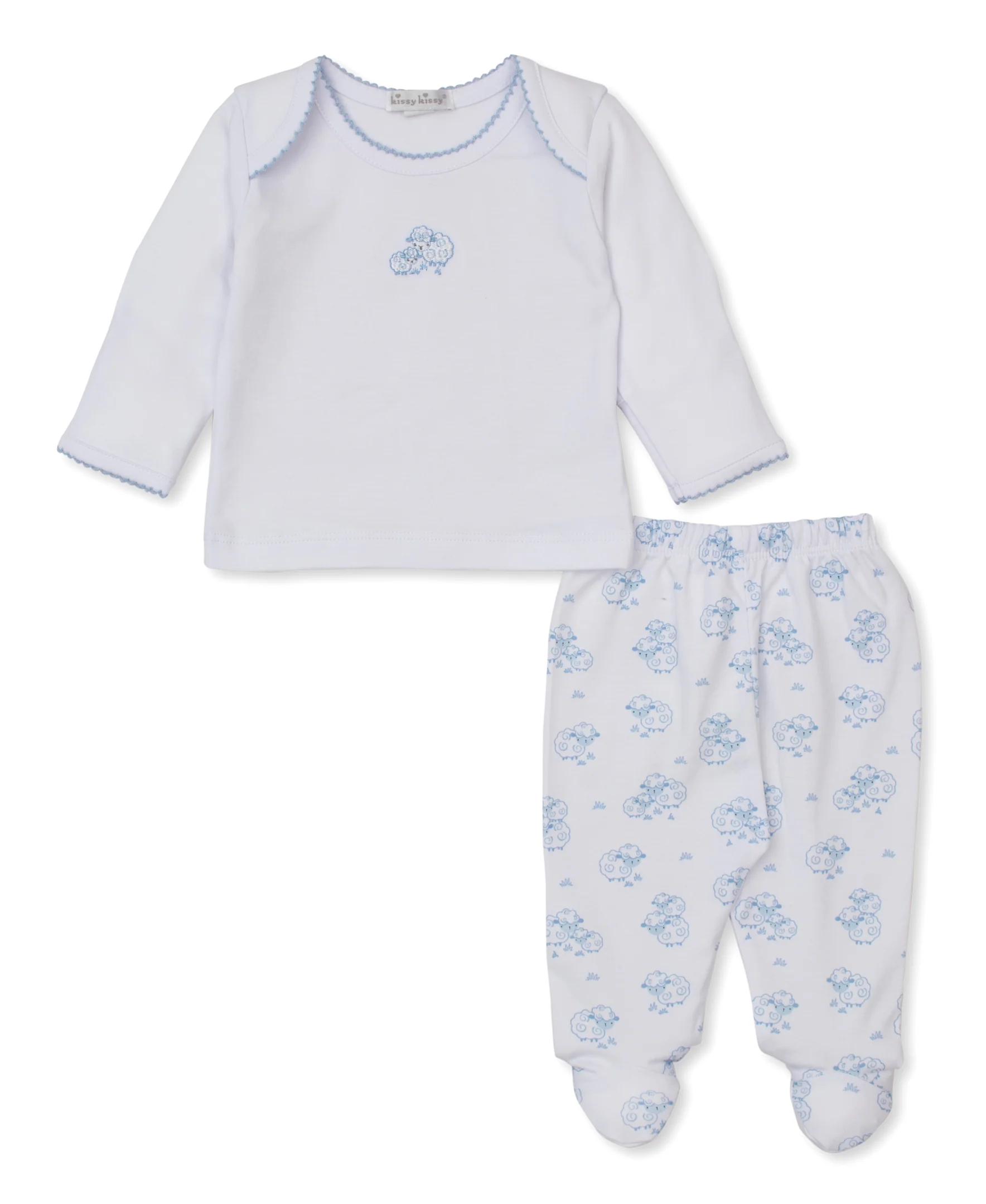 Sweet Sheep Blue Footed Pant Set - Image 2