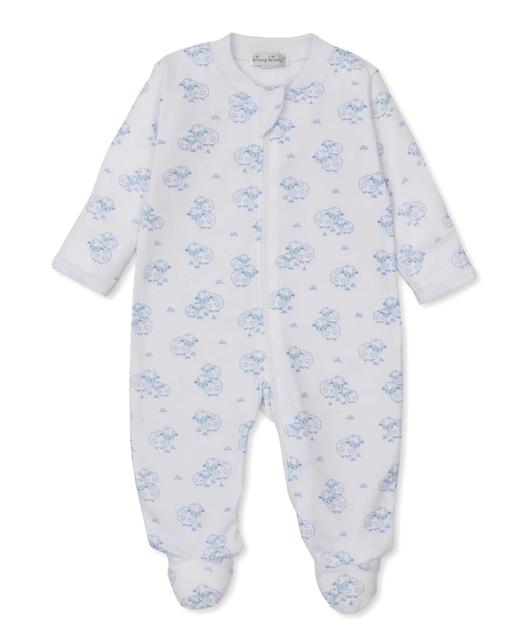 Sweet Sheep Blue Zip Footie - Image 2