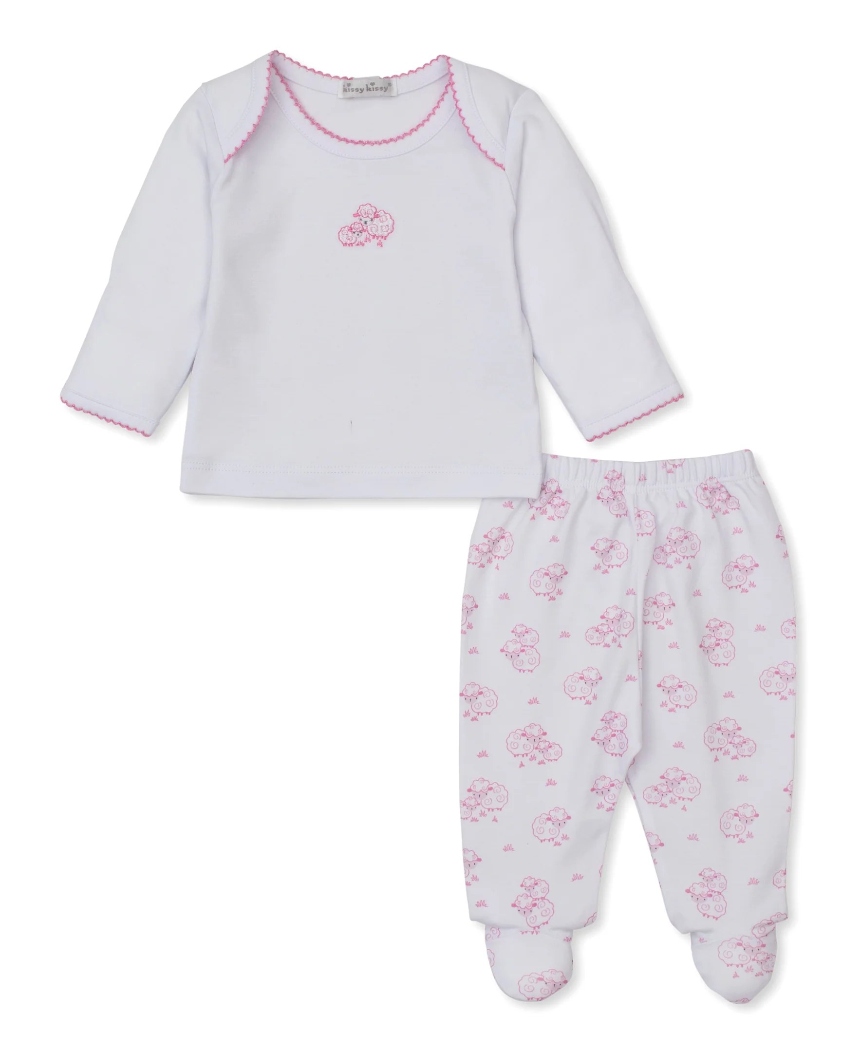 Sweet Sheep Pink Footed Pant Set - Image 2