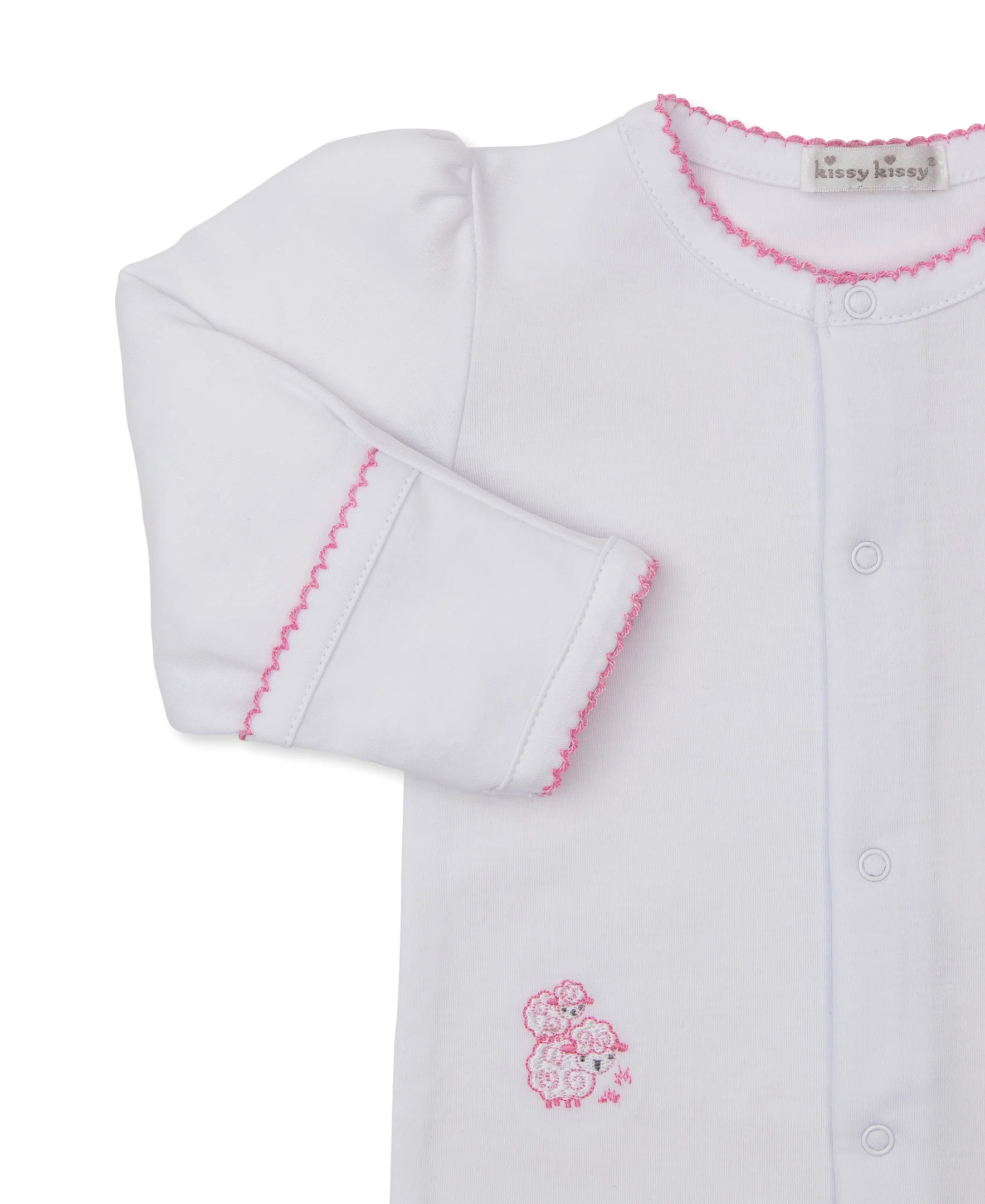 Sweet Sheep White/Pink Footie & Hat Set - Image 2