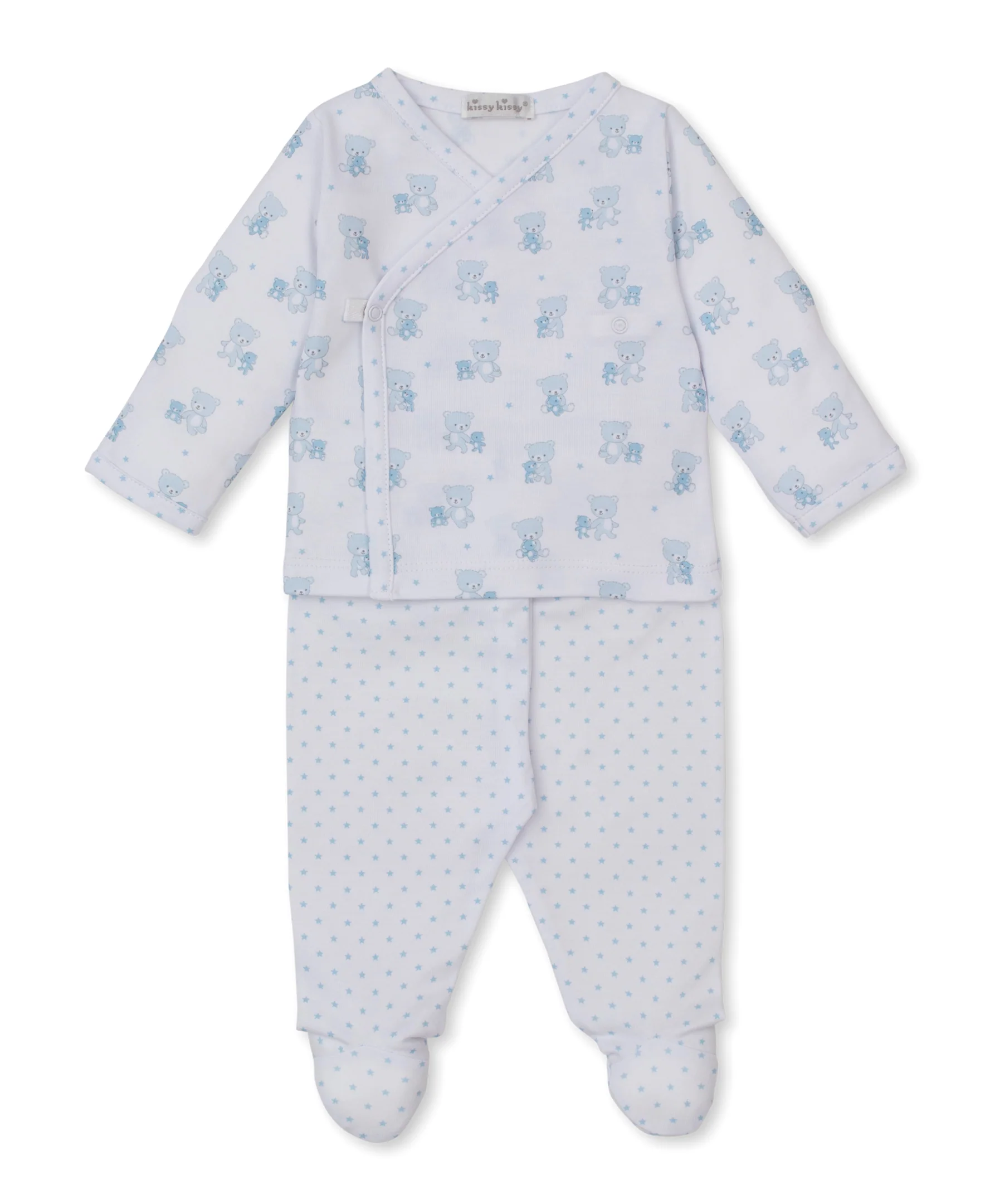 Teddy Bear Love Blue Footed Pant Set - Image 4