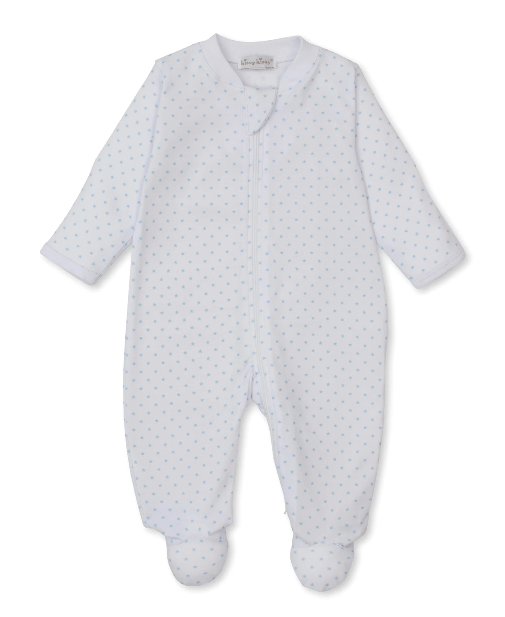 Teddy Bear Love Blue Star Zip Footie - Image 3