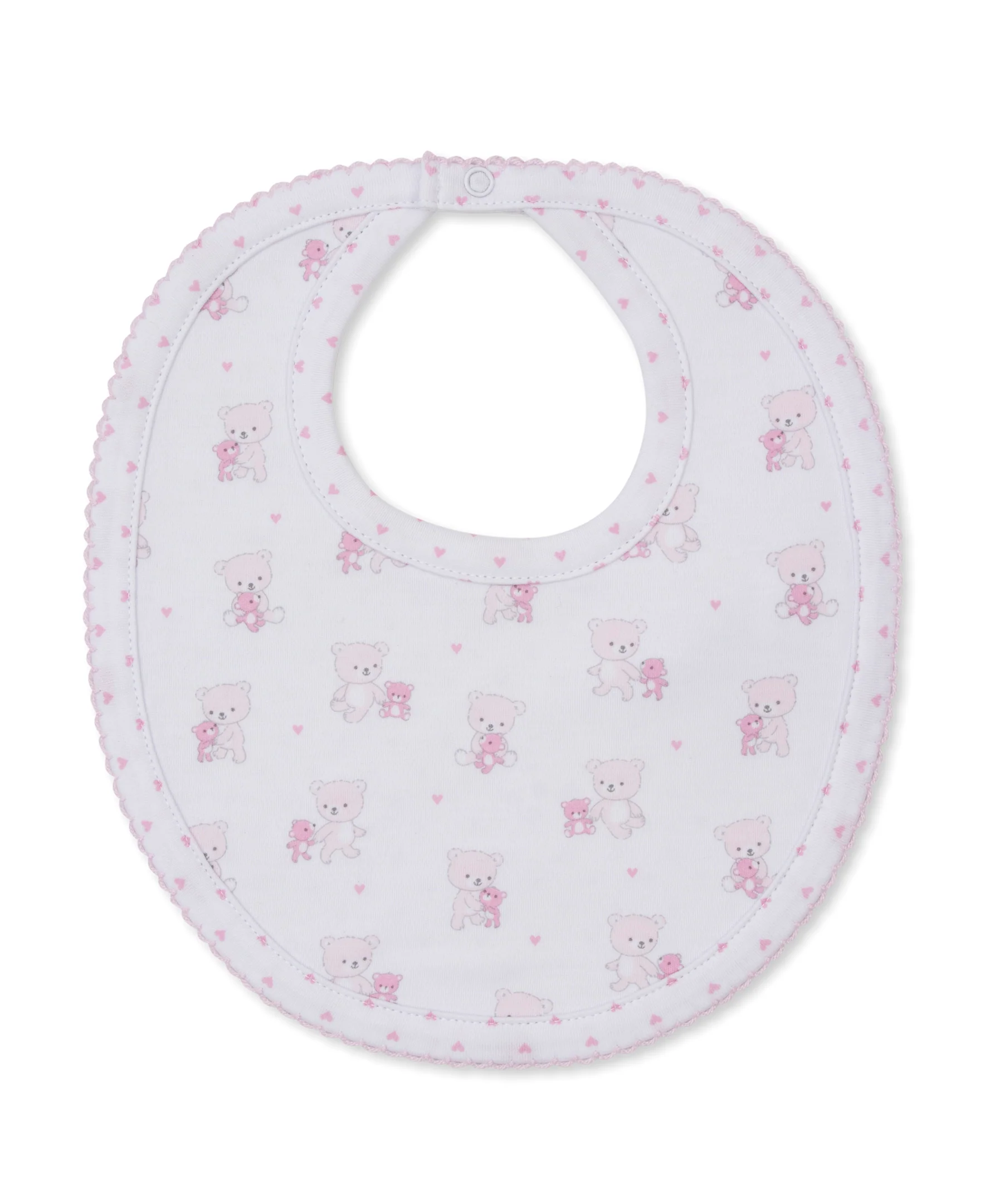 Teddy Bear Love Pink Reversible Bib - Image 3