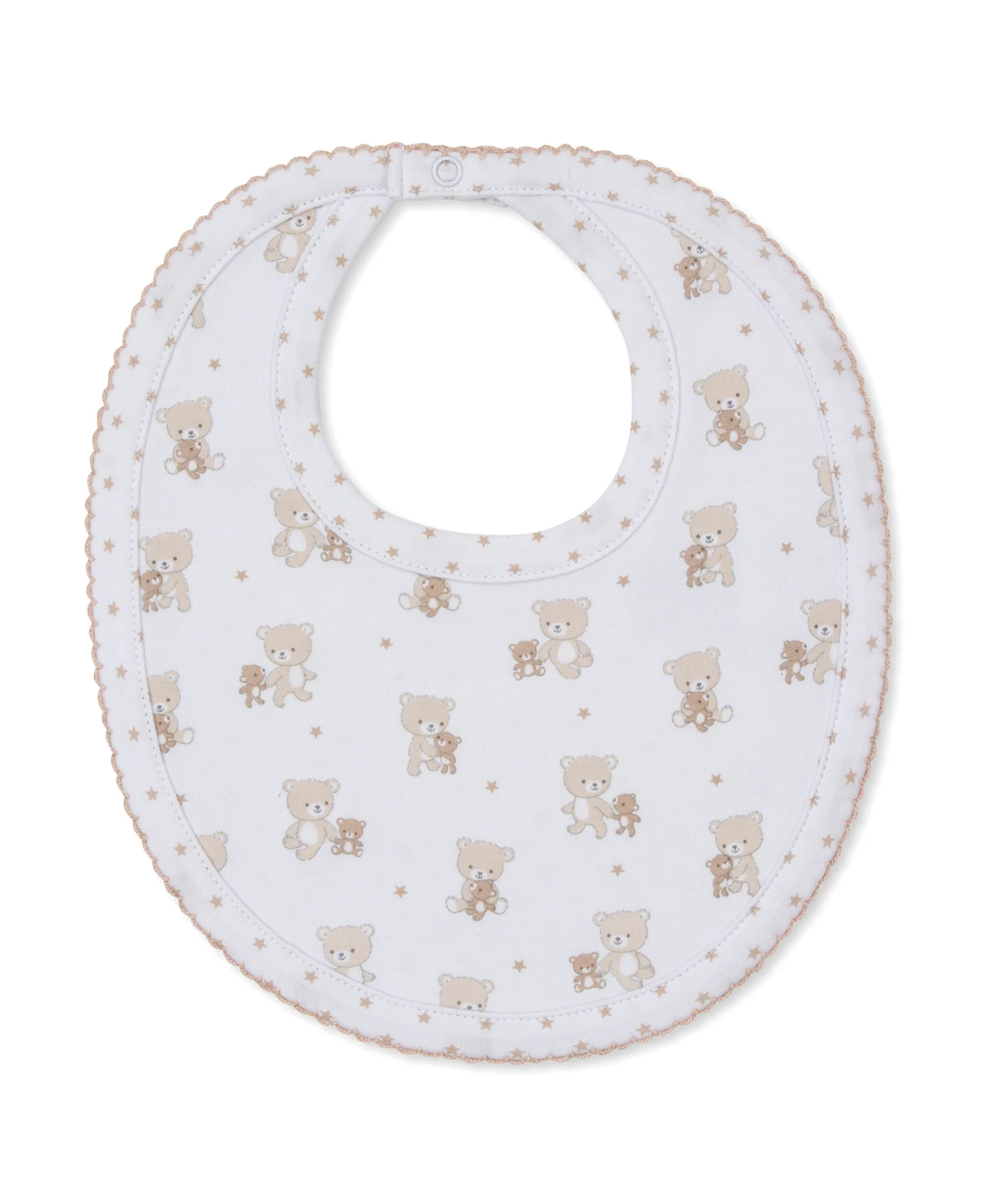 Teddy Bear Love Tan Reversible Bib - Image 3