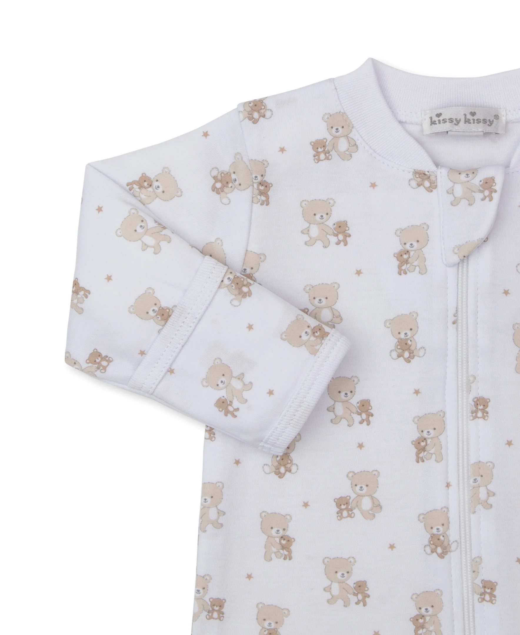 Teddy Bear Love Tan Zip Footie - Image 2