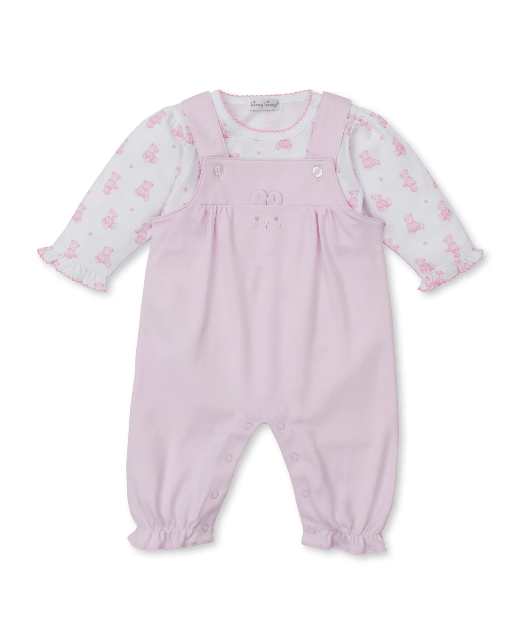 Teddy Bear Time Pink Overall Set - Image 2