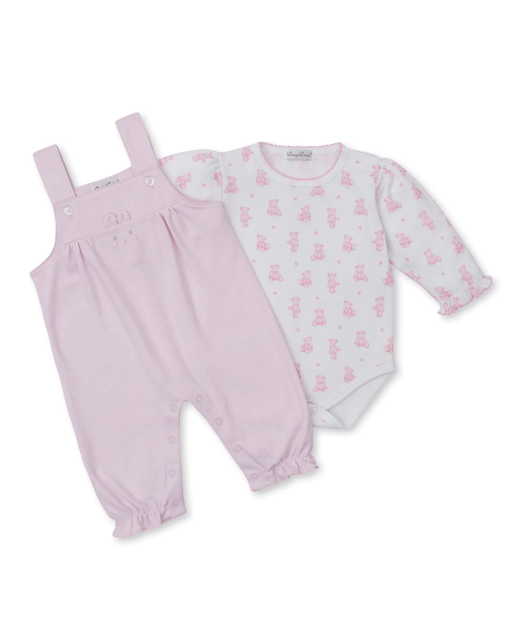 Teddy Bear Time Pink Overall Set - Image 3