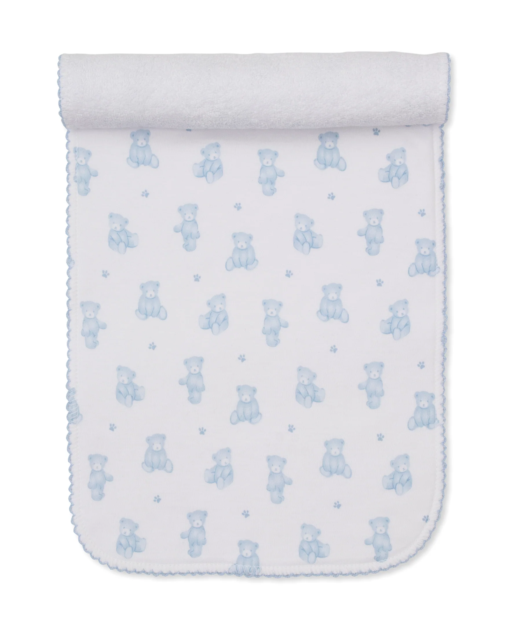 Teddy Bears Blue Burp Cloth - Image 3