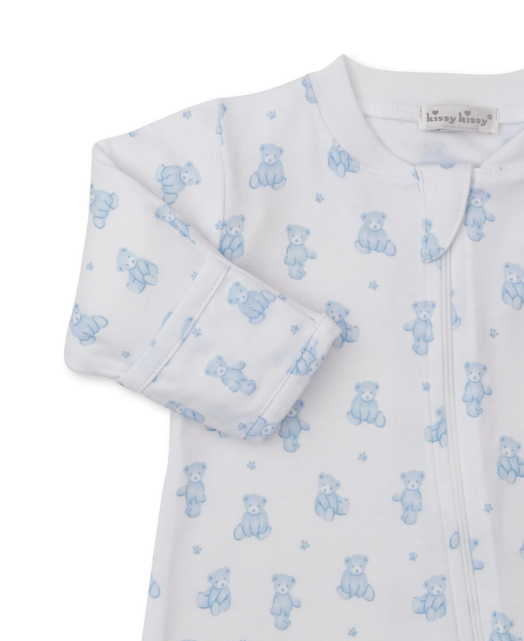 Teddy Bears Blue Zip Footie - Image 2